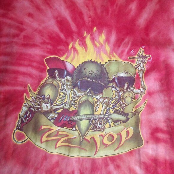 Vintage Vintage ZZ Top Reverse Tie Dye T-Shirt Size US XL / EU 56 / 4 - 1 Thumbnail
