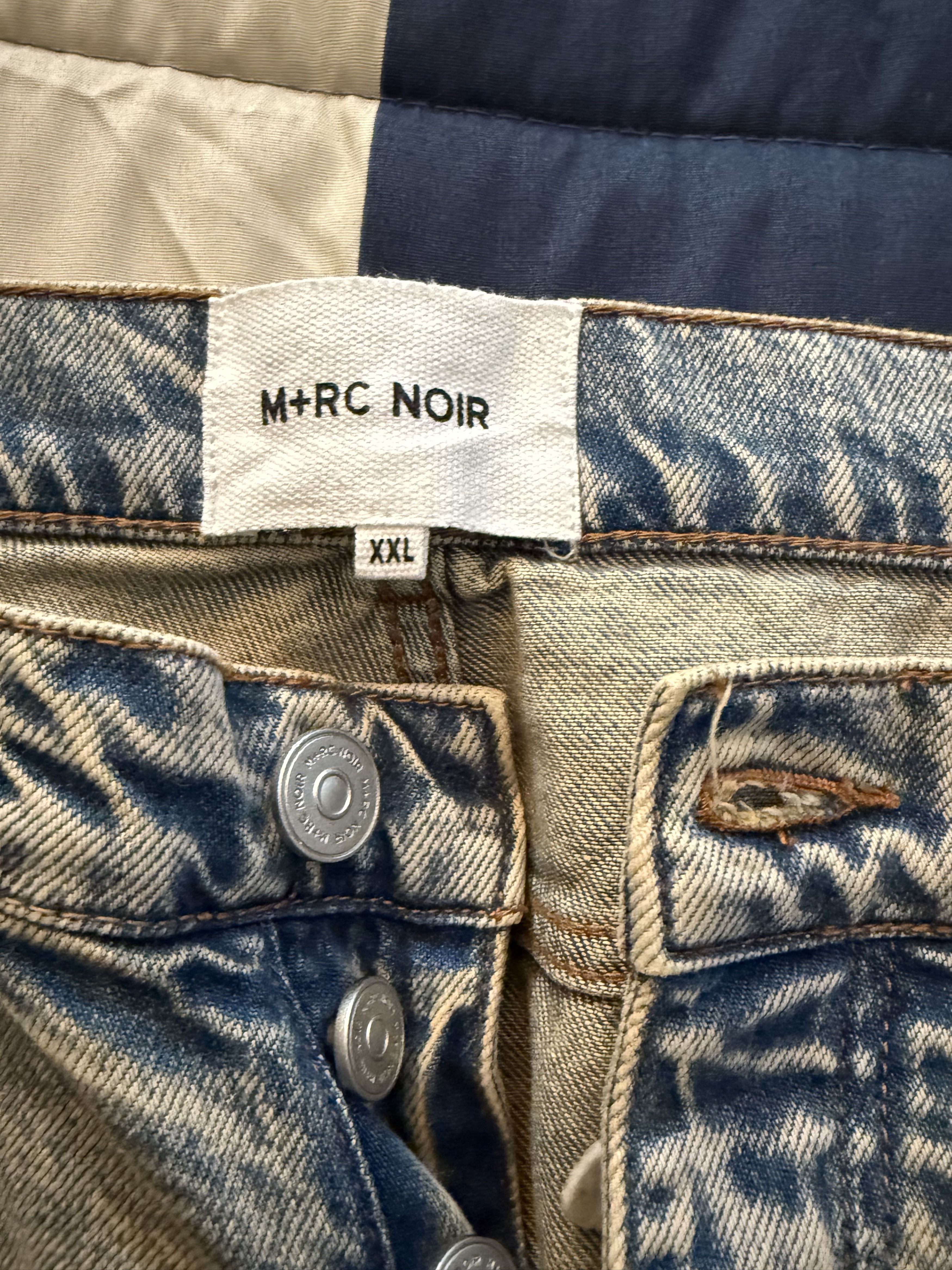 M+Rc Noir Washed Denim Cargo Pants Size US 36 / EU 52 - 3 Thumbnail