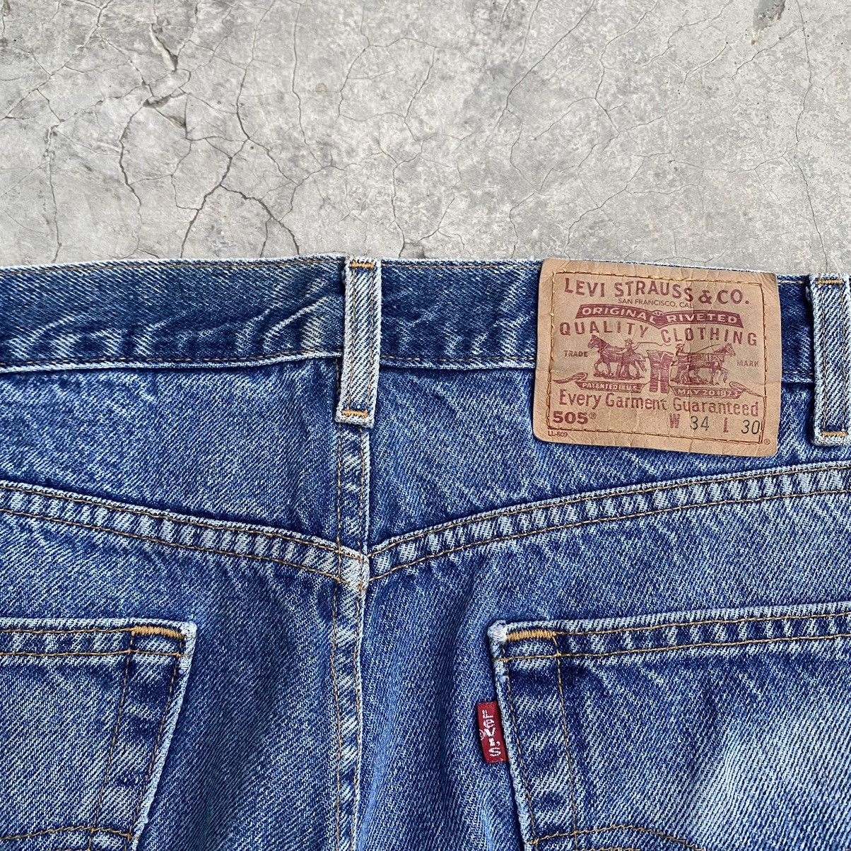Levi's Vintage Clothing 2001 Levis Lot 505 distressed jeans LV001 Size US 34 / EU 50 - 9 Thumbnail