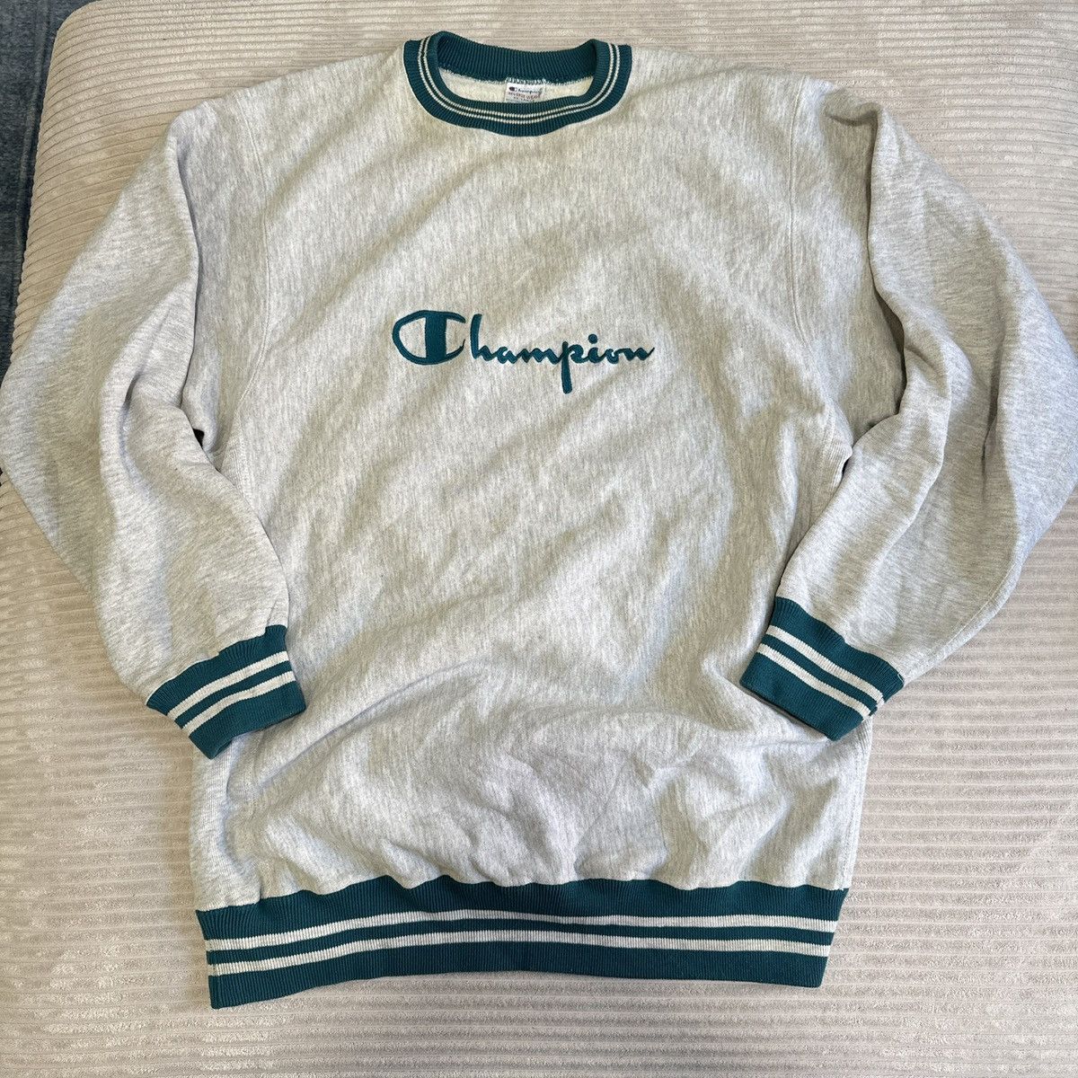 Champion Champion Men's Reverse Weave Sweatshirt 90s Gray Crew Neck Size US XXL / EU 58 / 5 - 1 Thumbnail