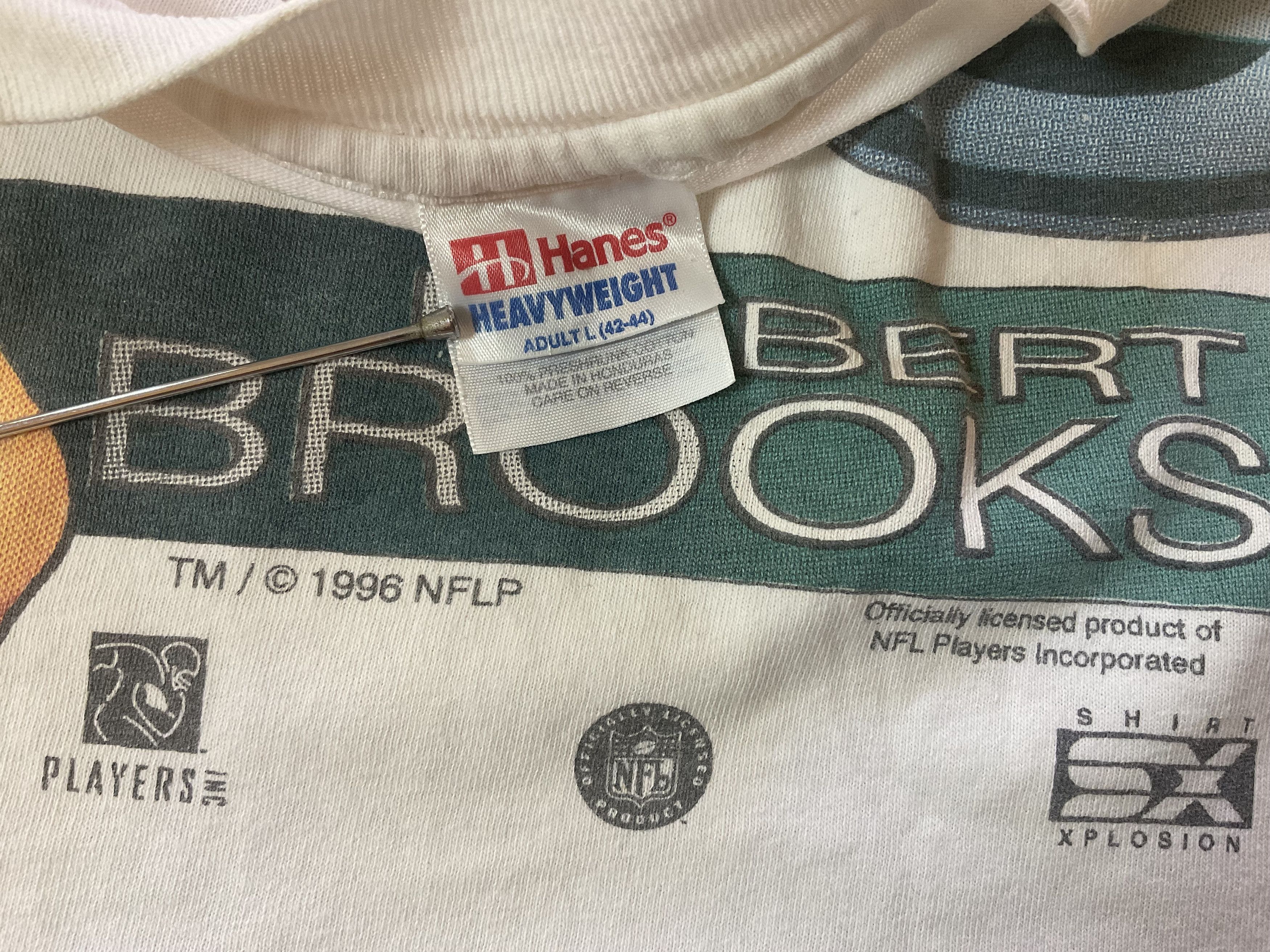 NFL Vintage 1996 NFL Green Bay Packers Robert Brooks T-Shirt Size US L / EU 52-54 / 3 - 4 Thumbnail