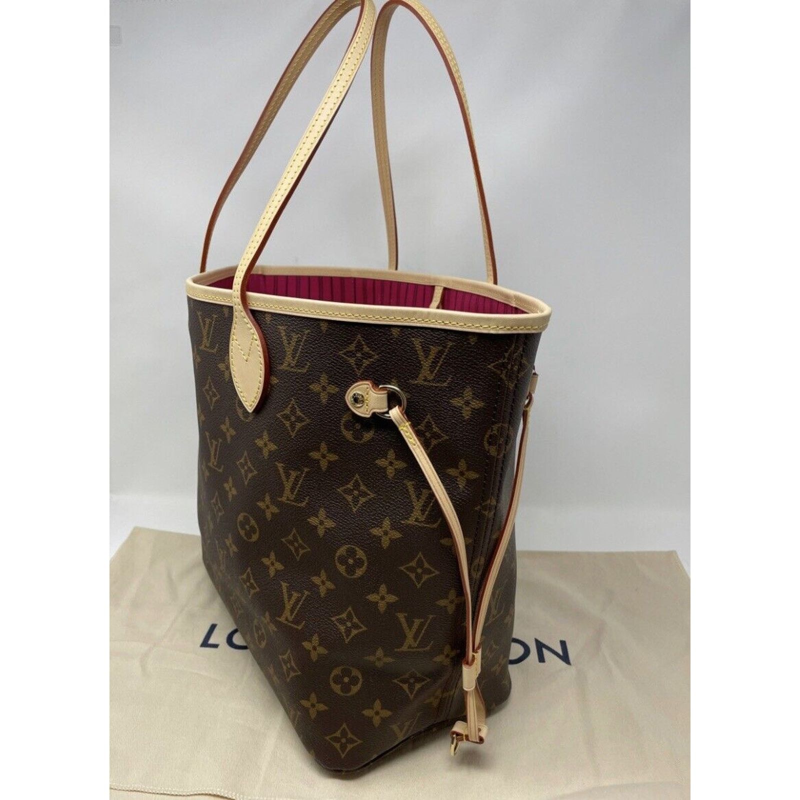 Louis Vuitton LOUIS VUITTON NEVERFULL MM MONOGRAM PIVOINE PINK TOTE BAG Size ONE SIZE - 6 Thumbnail
