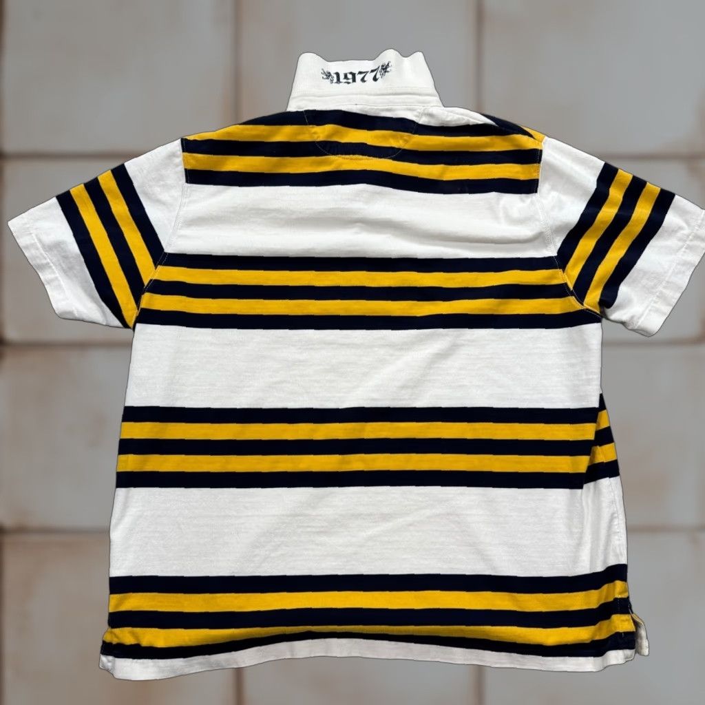 American Eagle Outfitters VINTAGE American Eagle Shirt Polo Men XL White Yellow Striped Y2K Preppy Athletic Casual Size US XL / EU 56 / 4 - 1 Thumbnail