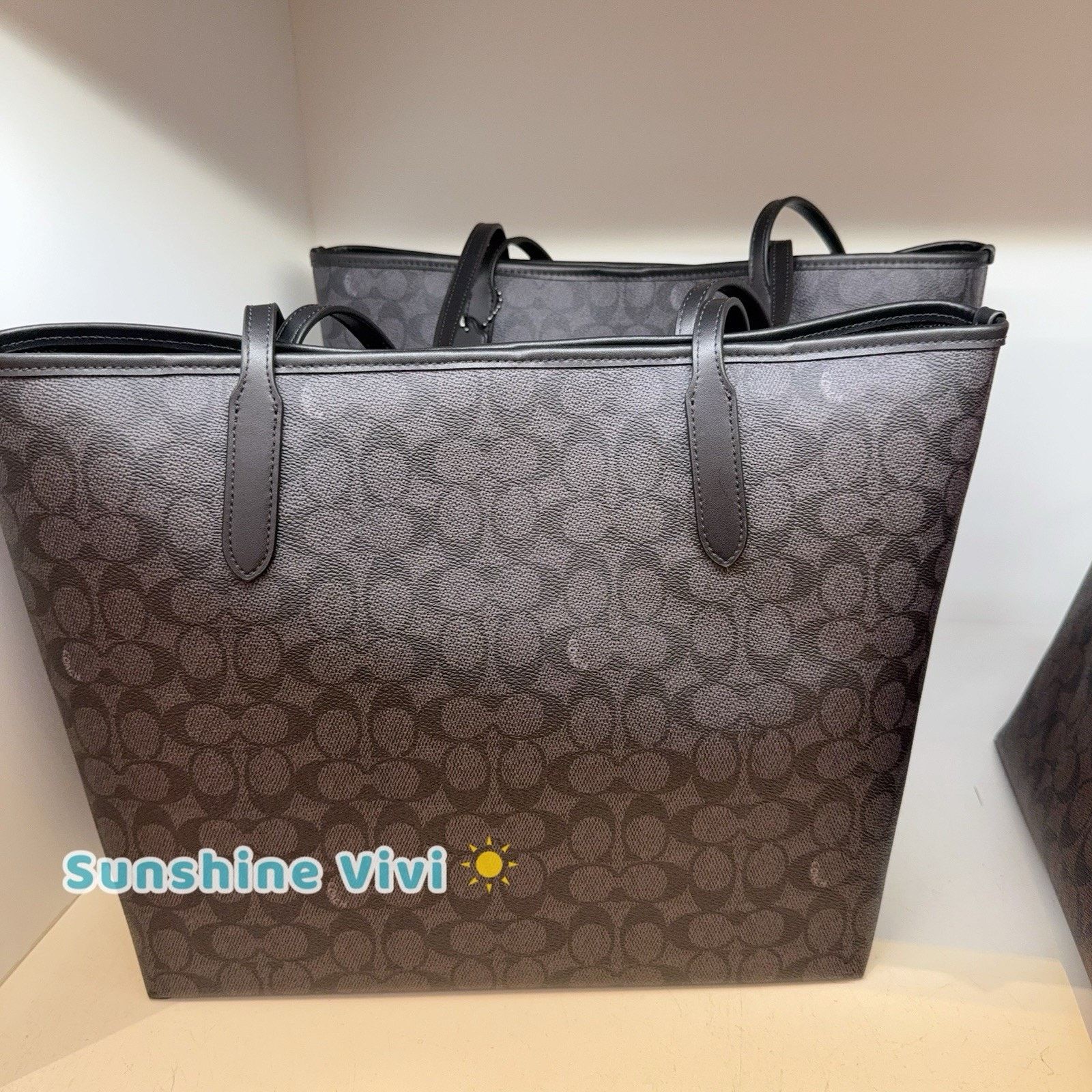 Coach NWT COACH City Tote CV976 Gunmetal/Charcoal/Black Size ONE SIZE - 4 Thumbnail