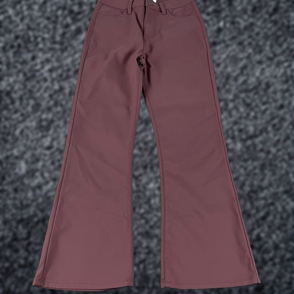 DUER DUER Pants Womens 25 Flared Stretch Minimalist Mauve 80s 90s Retro Casual Party/Cocktail Jeans Flare Womens Size 25 Size 42" / US 20 - 1 Thumbnail