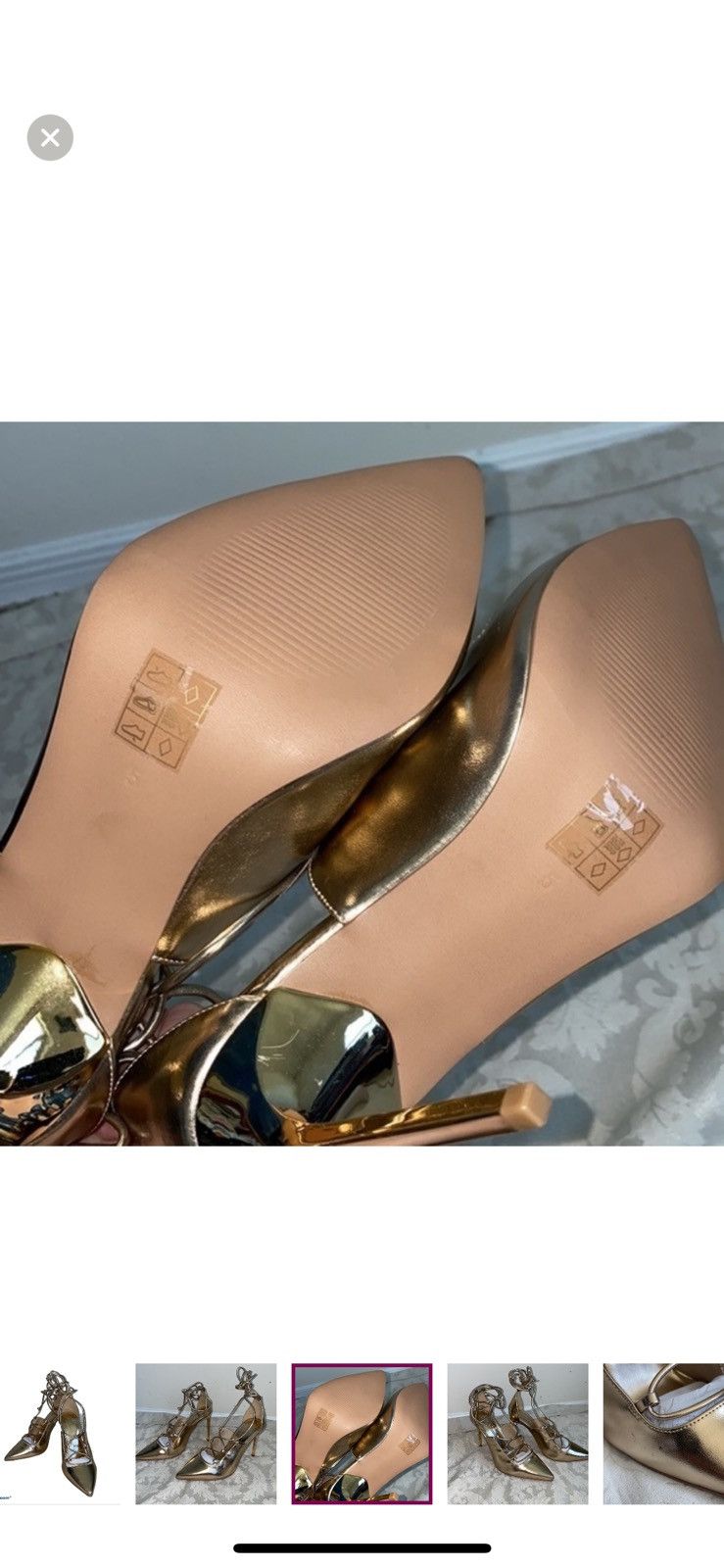 Asos ASOS watchful ghilie tie pump heels in champagne size 5 Size US 5 / IT 35 - 4 Thumbnail