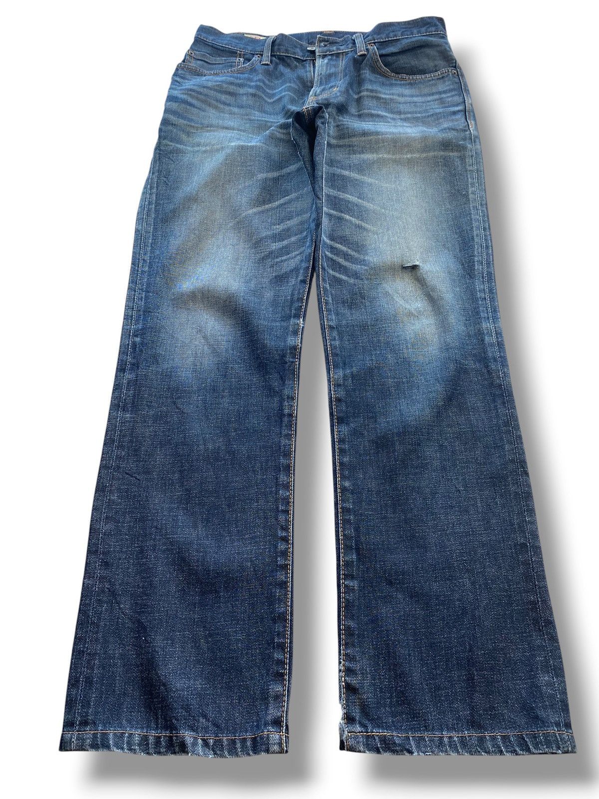 Edwin Vintage Edwin Whiskers Faded Wash Style Loose Jeans Size US 30 / EU 46 - 1 Thumbnail