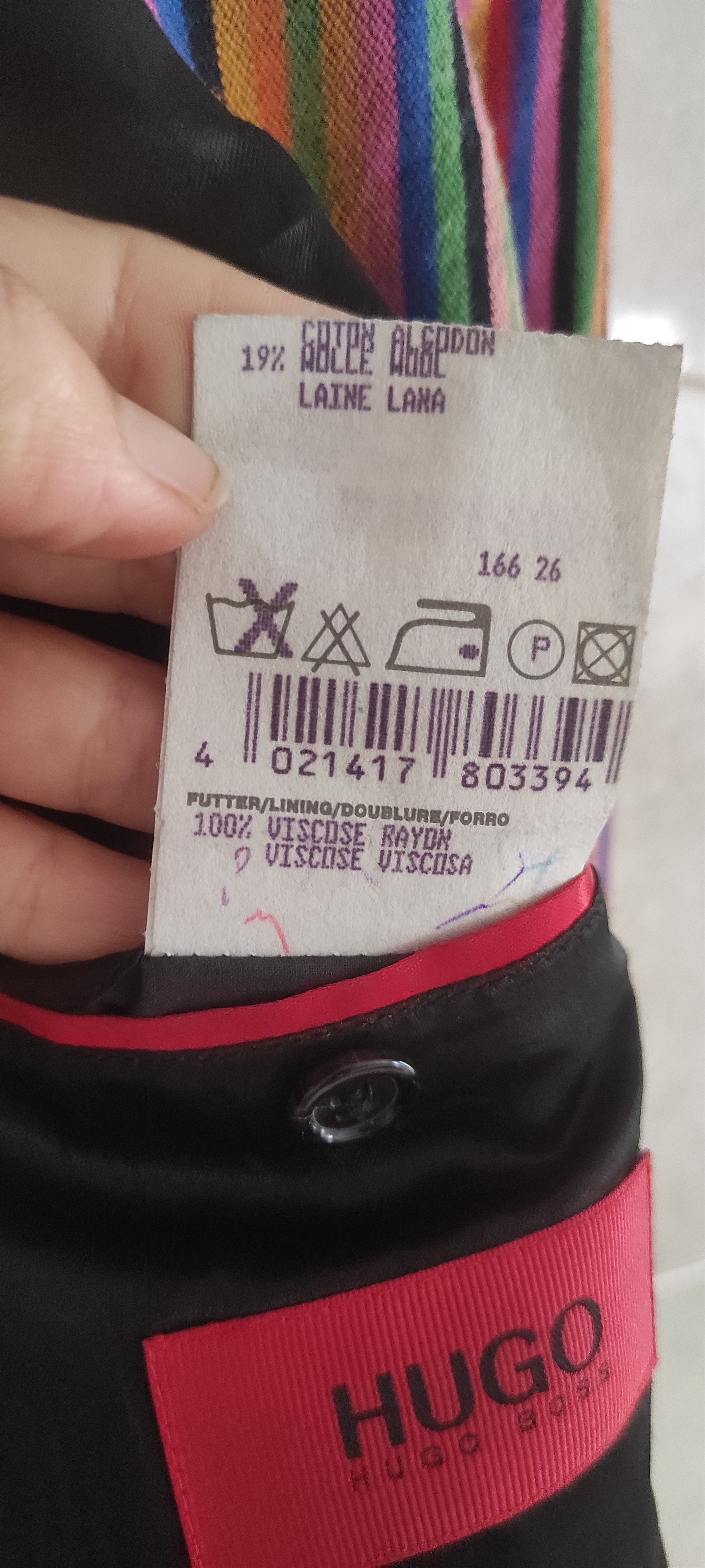 Hugo × Hugo Boss Hugo Boss Women Coat Fitted Velvet Multicolor Stripe Italian Size L / US 10 / IT 46 - 14 Thumbnail