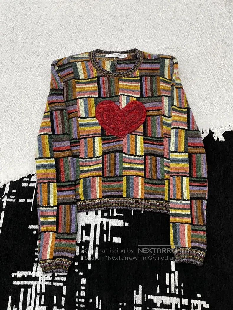 Dior Dior Colourful love striped cashmere long sleeves Size S / US 4 / IT 40 - 1 Thumbnail