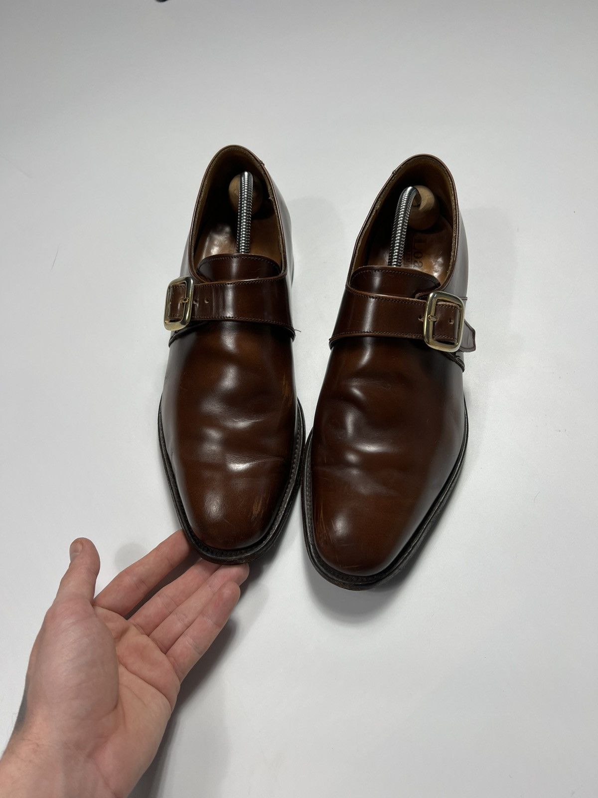 Loake Loake Paisley Monk Strap Leather Brown Shoes Loafers Chelsea Size US 9 / EU 42 - 2 Thumbnail