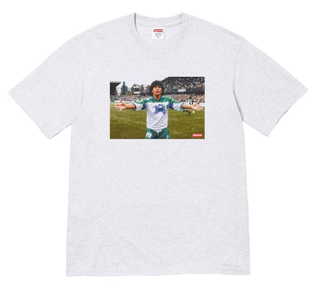 image of Hypebeast x Supreme Maradona Tee in Grey, Men's (Size XL)