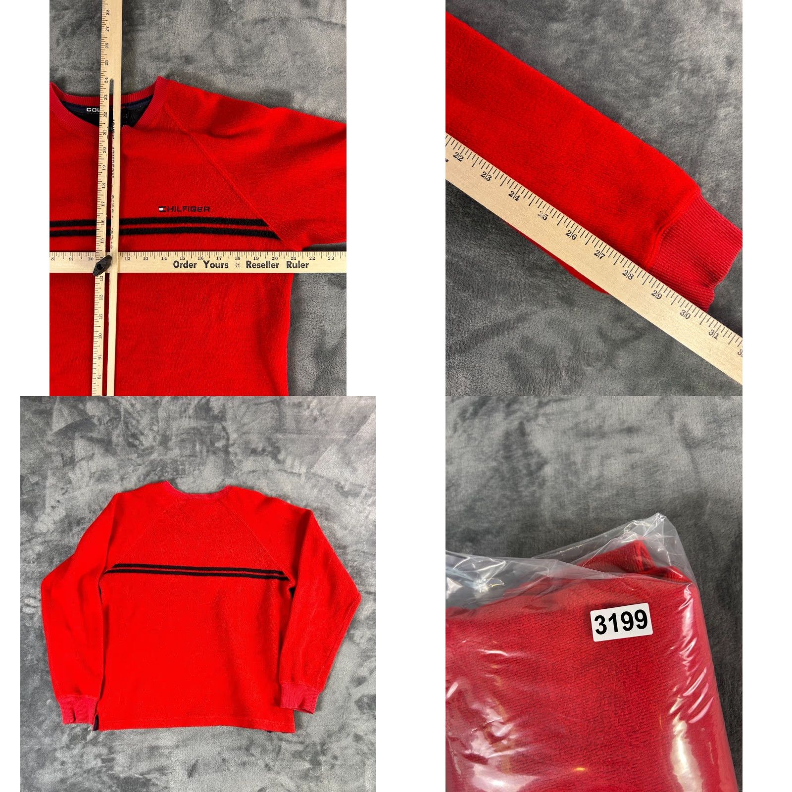 Tommy Hilfiger VINTAGE Tommy Hilfiger Sweater Crew Neck Red Striped Logo Size S Mens Pullover Knits Size US S / EU 44-46 / 1 - 8 Thumbnail