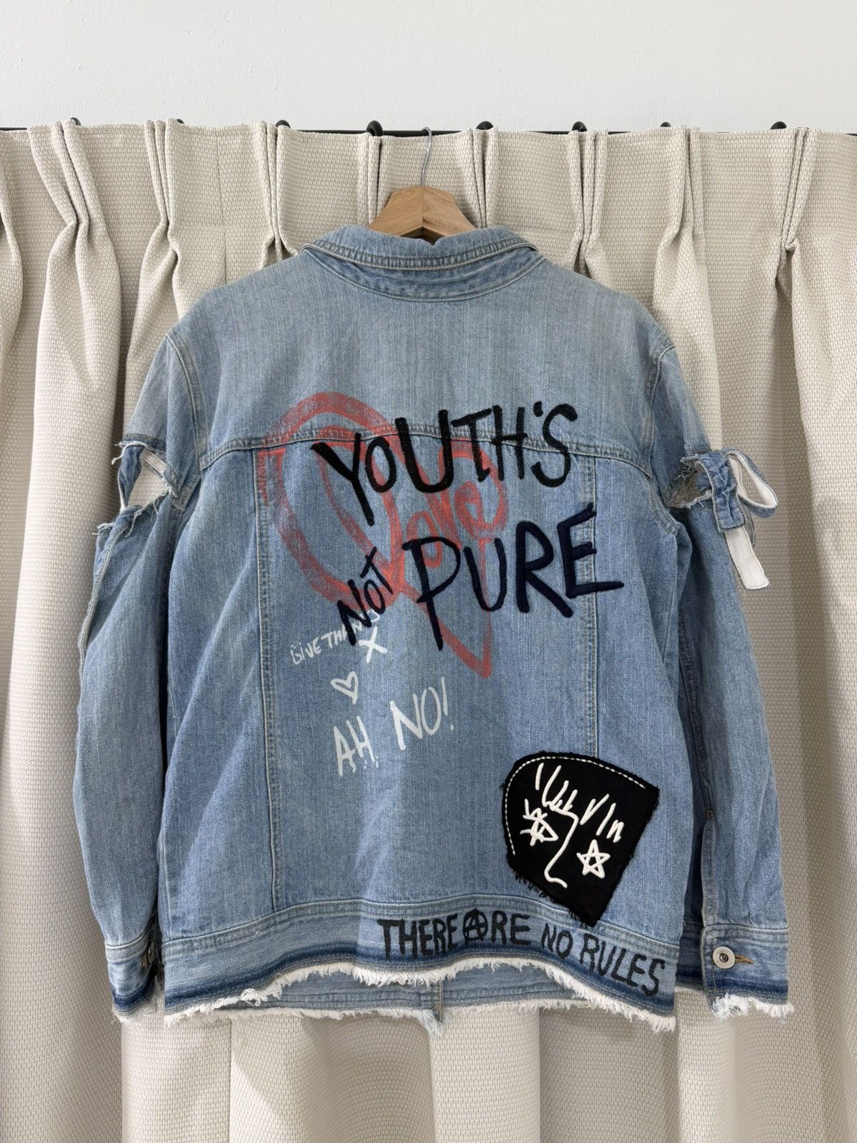 Seditionaries RARE Vintage Distressed Punk Graffiti Denim Jacket LGB Style Size US M / EU 48-50 / 2 - 12 Thumbnail