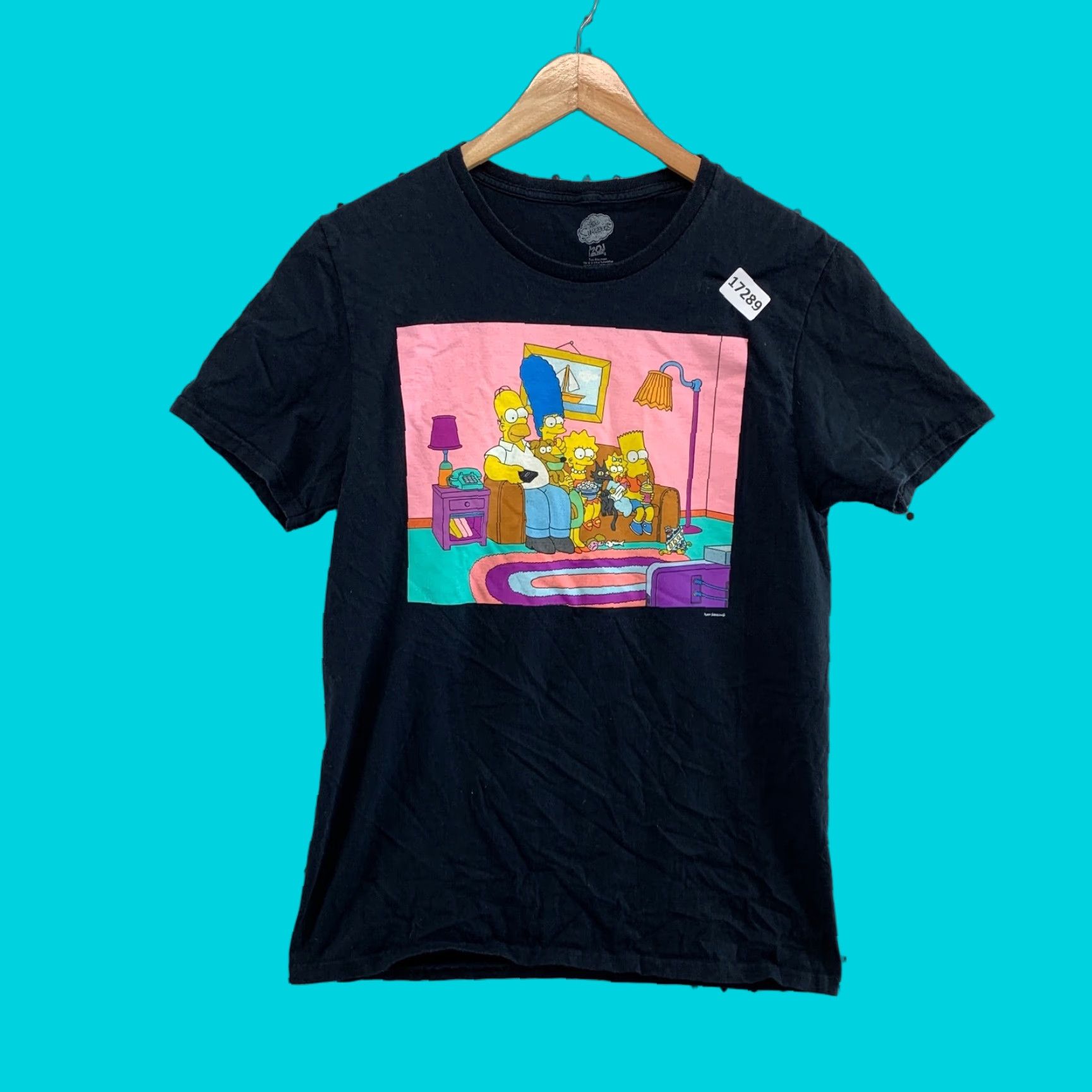 Vintage VINTAGE The Simpsons Shirt Black Adult Medium Fits 18X27 Short Sleeve Couch Cartoon TV T Size US M / EU 48-50 / 2 - 1 Thumbnail
