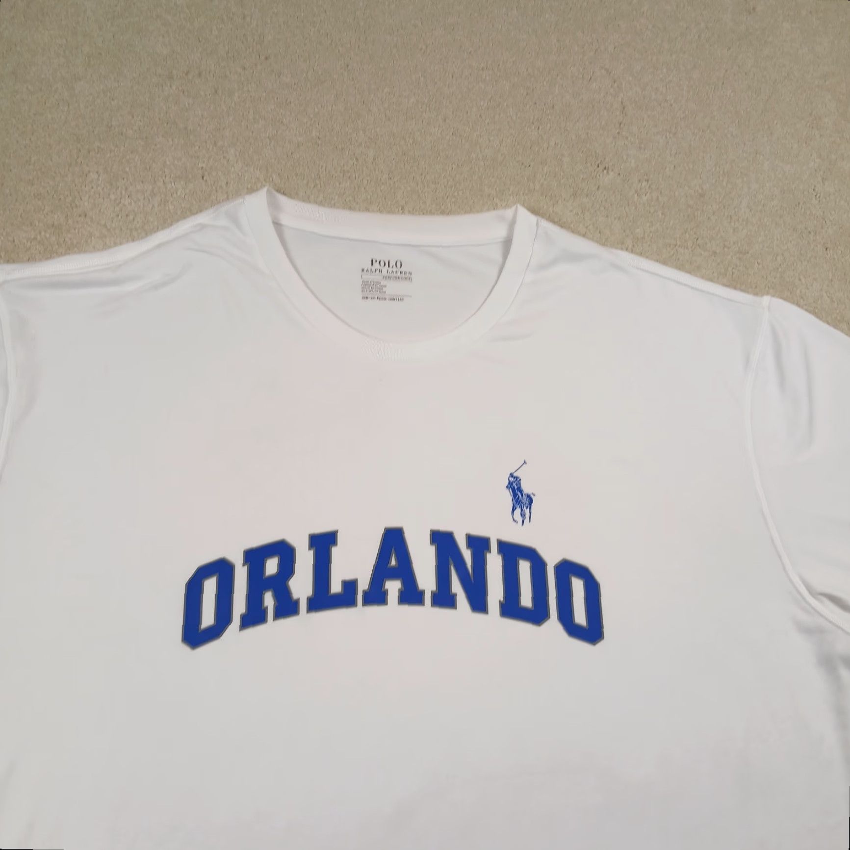 Polo Ralph Lauren Polo Ralph Lauren T Shirt Mens 3XL White Orlando City Logo Performance Crew Neck Short Sleeve Vintage No Size US XXL / EU 58 / 5 - 2 Thumbnail