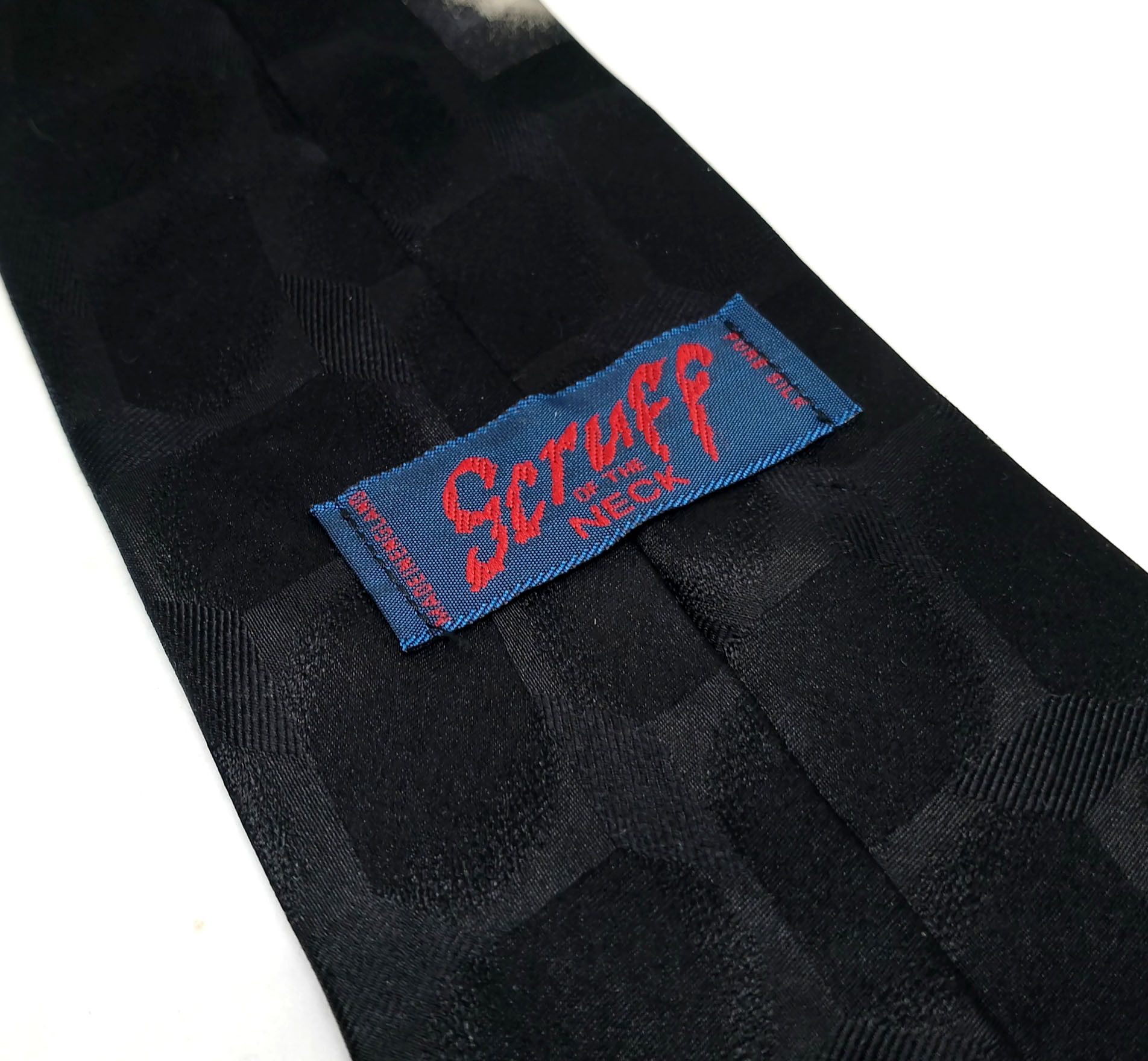 Other Vintage 90s Geek Silk Tie Scruff of the Neck England Size ONE SIZE - 6 Thumbnail