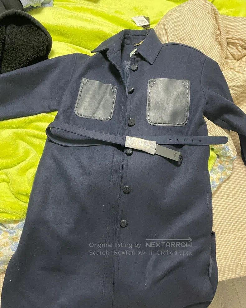 Fendi Fendi Navy blue wool coat shirt jacket style Size XS / US 0-2 / IT 36-38 - 2 Thumbnail
