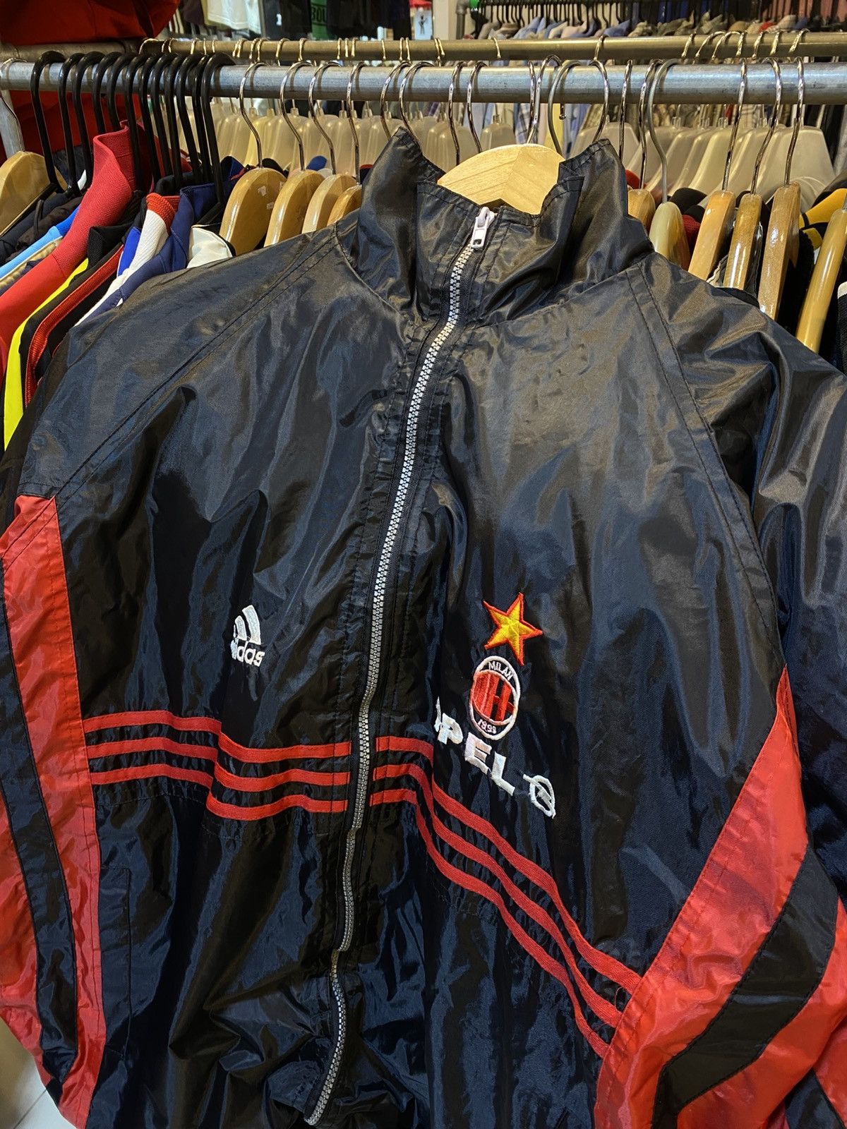 Adidas Vintage 90s AC Milan Jacket Size US XL / EU 56 / 4 - 2 Thumbnail