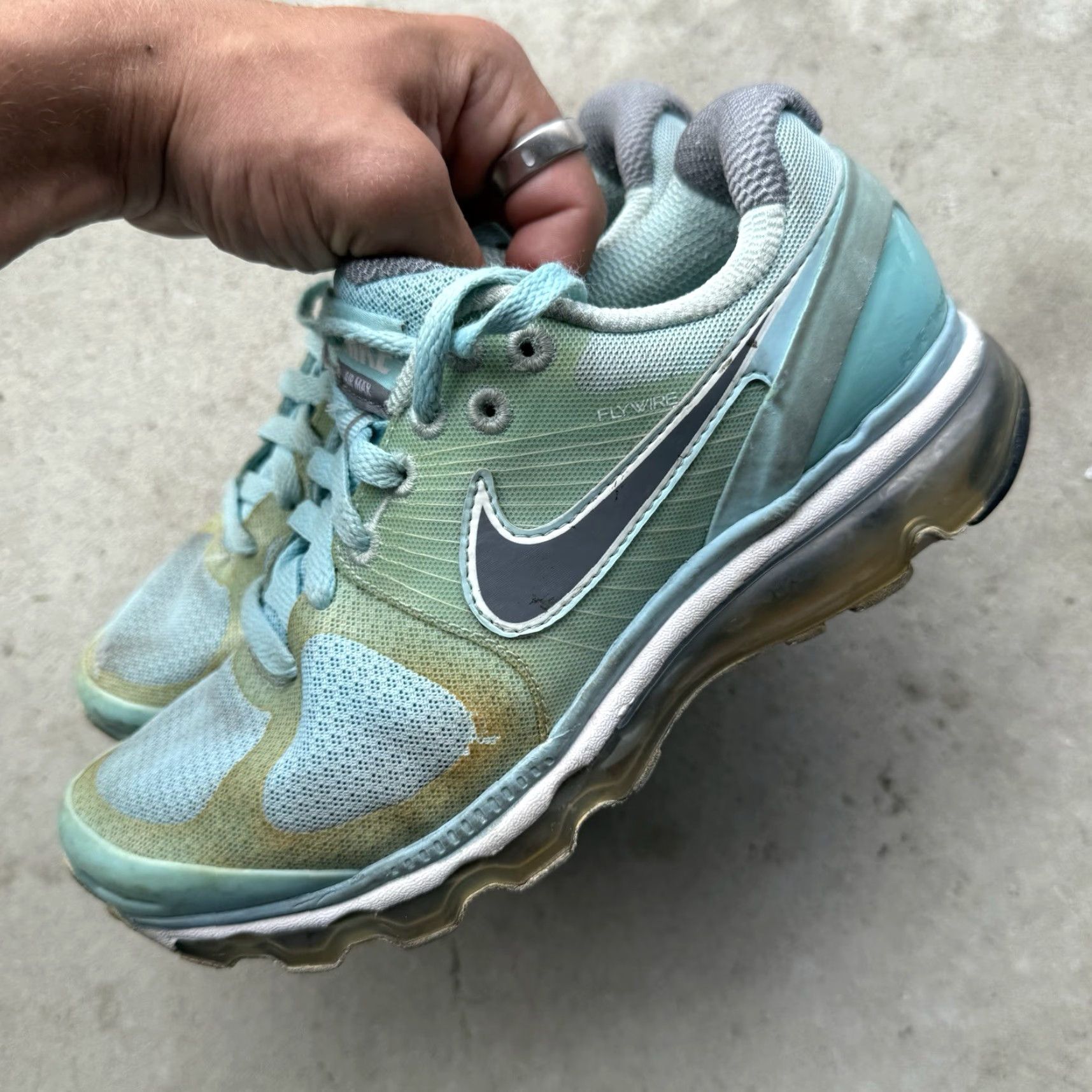 Nike Nike Air Max Flywire 386374-400 Running Sneakers Size 7 Womens Carolina Blue Shoes Shoes Nike Size US 7 / IT 37 - 6 Thumbnail