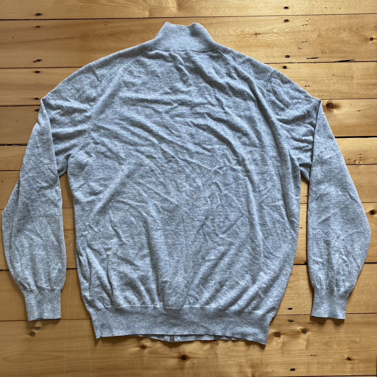 Gilet Pull En Cachemire 100% Brunello Cucinelli - Gris, Taille L - Tricot Crochet - Neuf Avec étiquette
