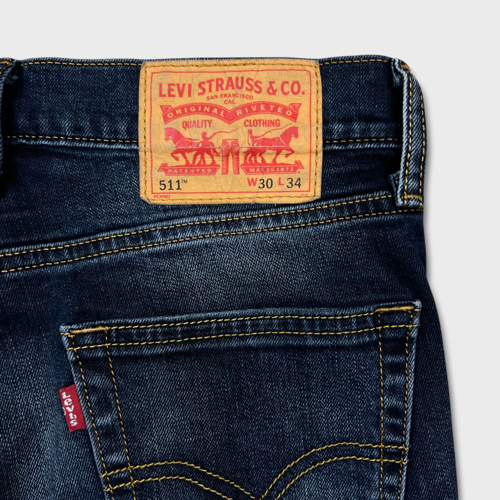 Levi's × Vintage Levi's 511 Jeans 30x29 Slim Fit Faded American Denim Pants Size US 30 / EU 46 - 8 Thumbnail