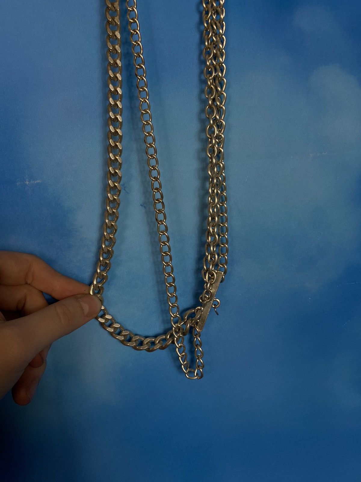 Japanese Brand × Vintage Metal Chain Belt y2k “Love” D&G style Size ONE SIZE - 7 Thumbnail