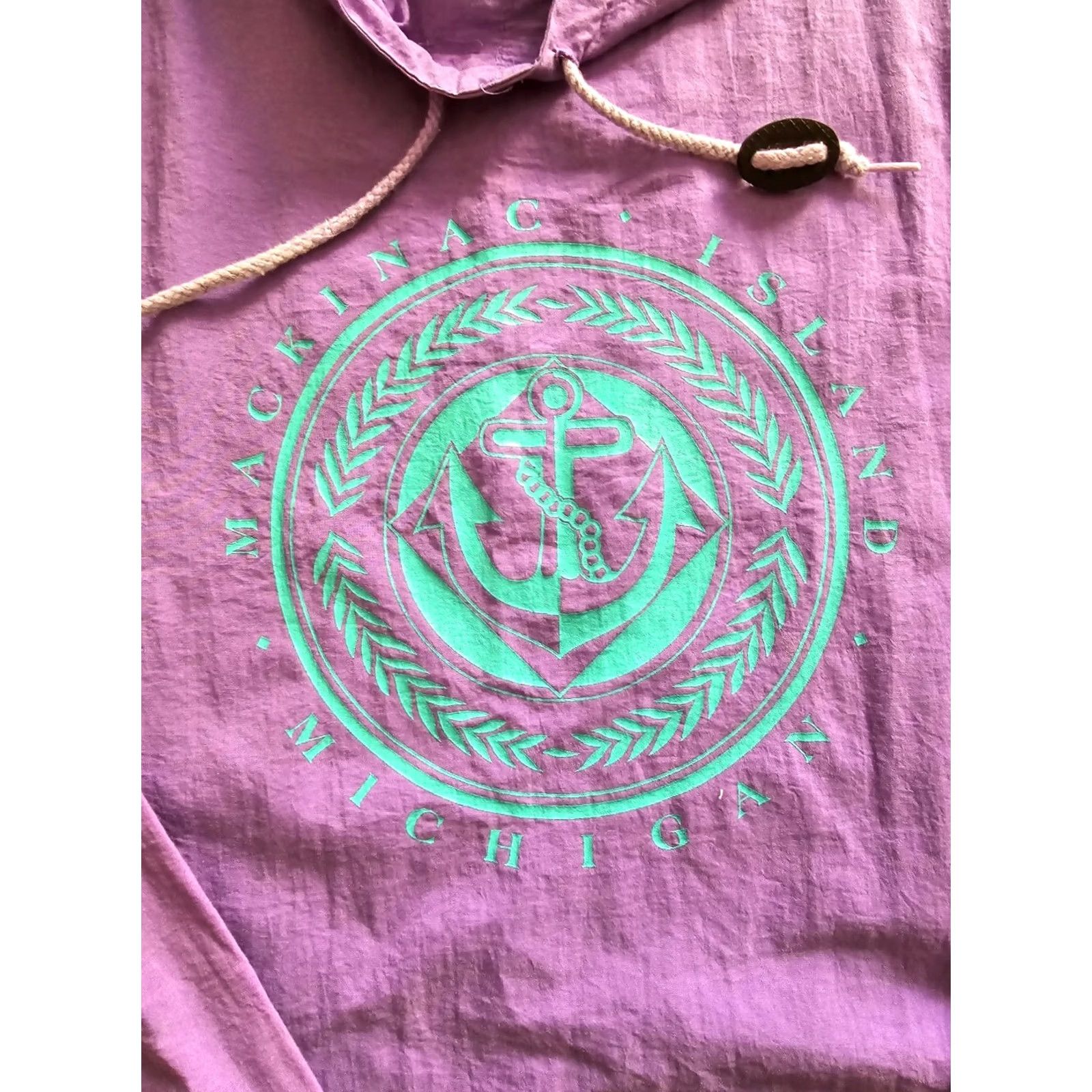 Vintage VINTAGE Mackinac Island Purple Wind Breaker Jacket Unisex Medium-XL 80s 90s GEAR FOR SPORTS Windbreaker Jacket Womens Mens Size M / US 6-8 / IT 42-44 - 2 Thumbnail
