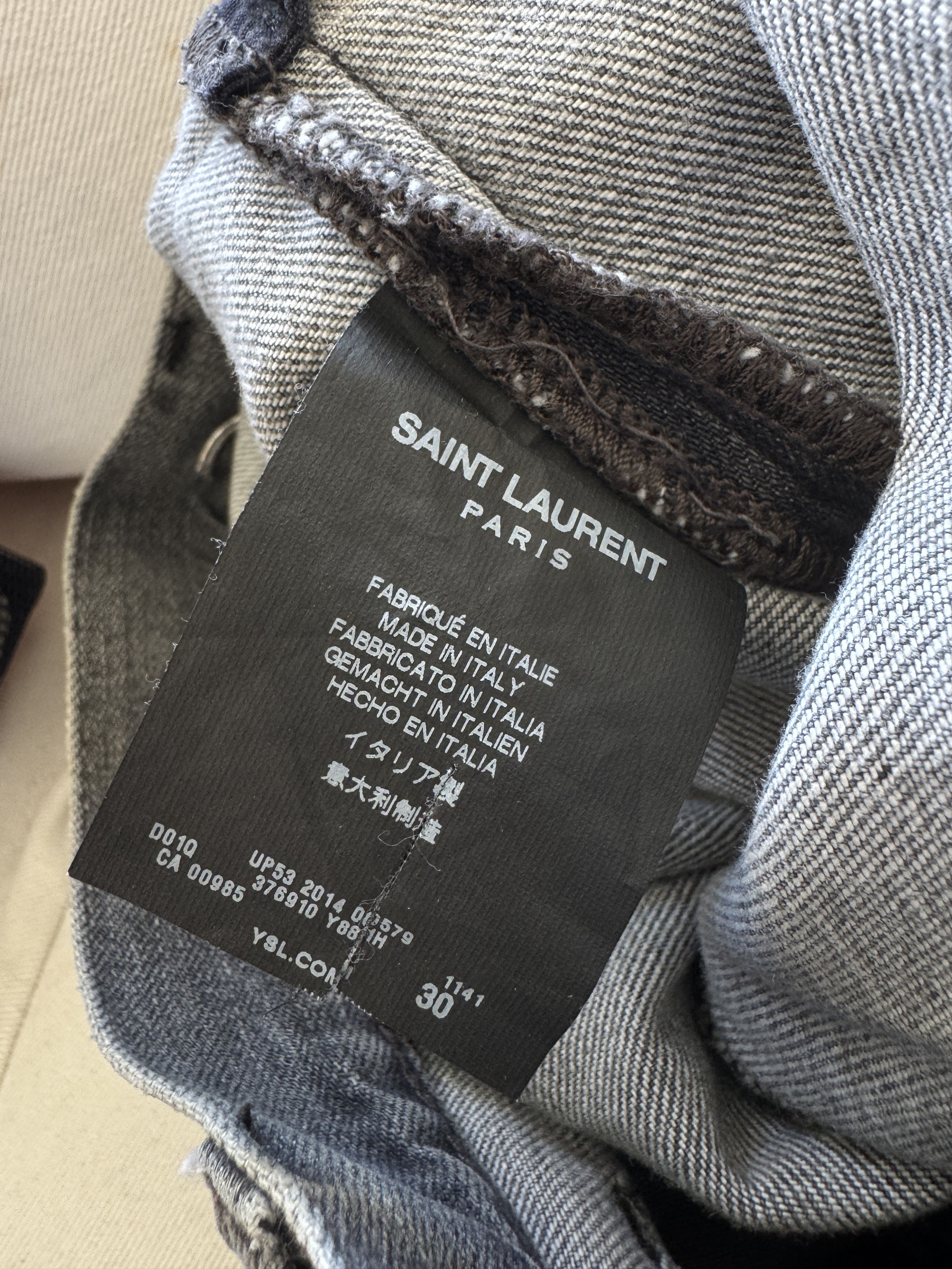 Saint Laurent Paris SLP Gray Denim D02 Size US 30 / EU 46 - 8 Thumbnail