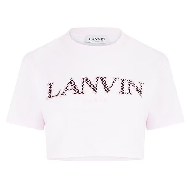 o1g2r1mq1024 Logo Cropped T-Shirt in Light Pink