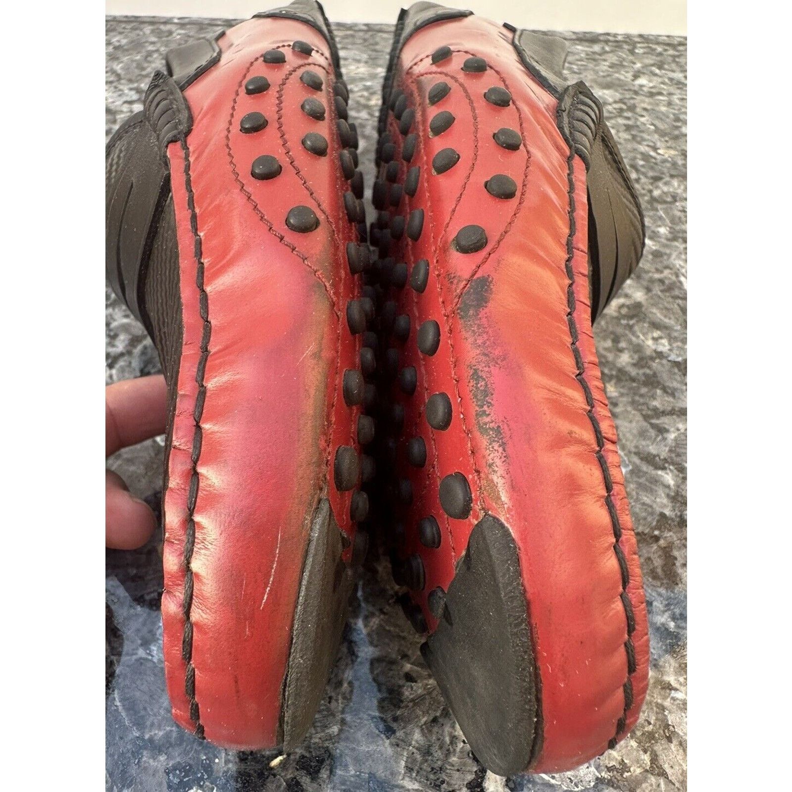 Tod's Tod's Ferrari Red BlackSlip On Driving Casual Loafers sz 9 Size US 9 / EU 42 - 14 Thumbnail