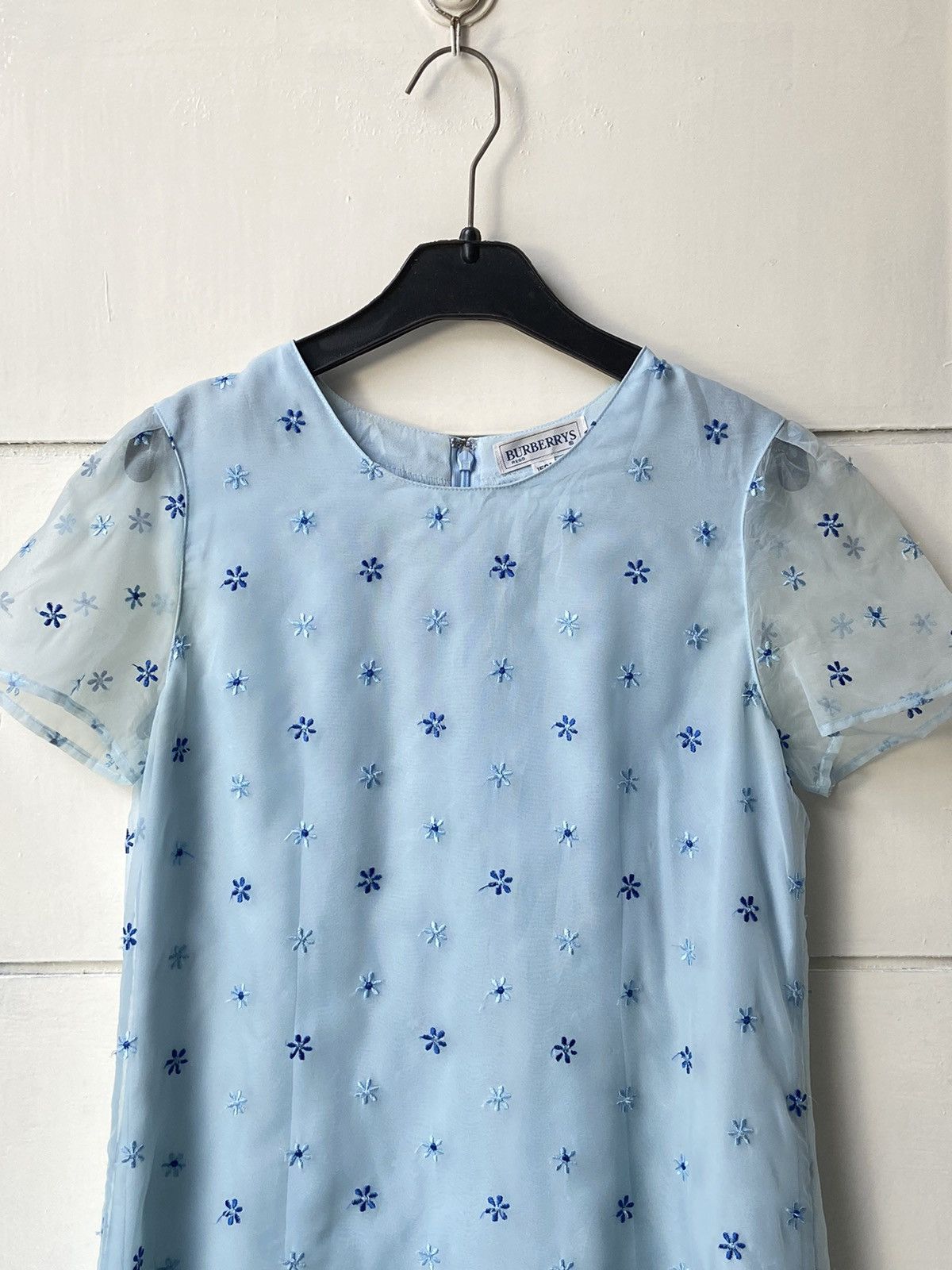 Burberry BURBERRY Blue Midi Dress Size XS / US 0-2 / IT 36-38 - 3 Thumbnail
