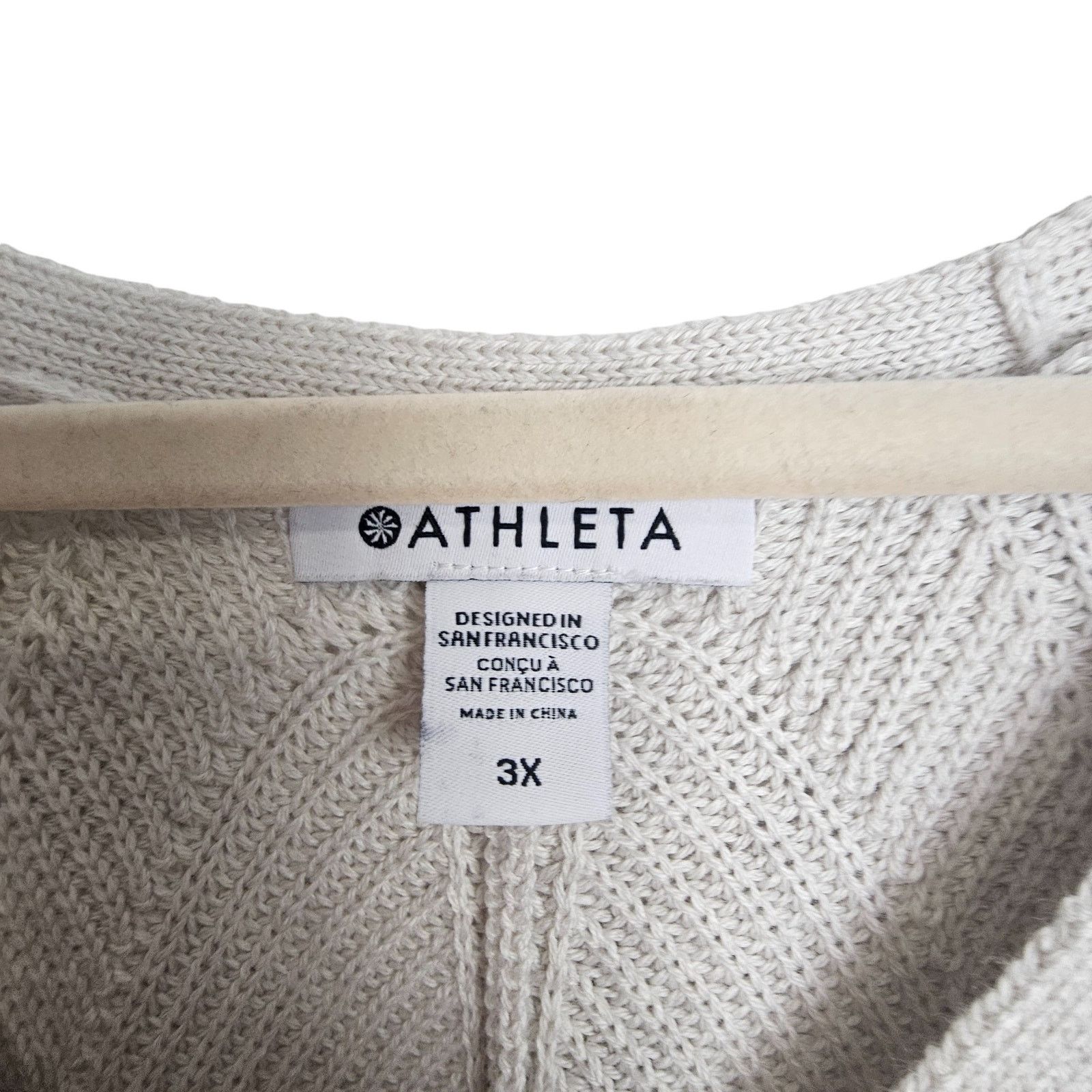 Athleta ATHLETA Womens Merino Wool Hanover Refined V-Neck Sweater 3X Size 3XL / US 20-22 - 6 Thumbnail