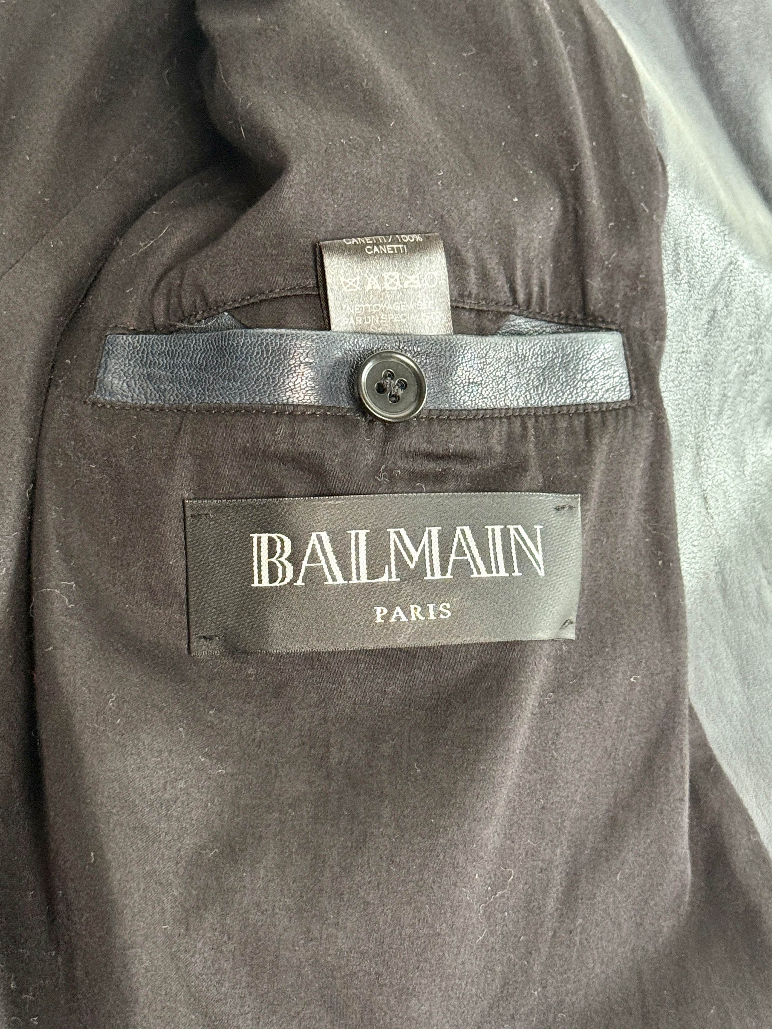 Balmain Balmain SS2014 Embroidered Patch Leather Biker Jacket Size US M / EU 48-50 / 2 - 11 Thumbnail