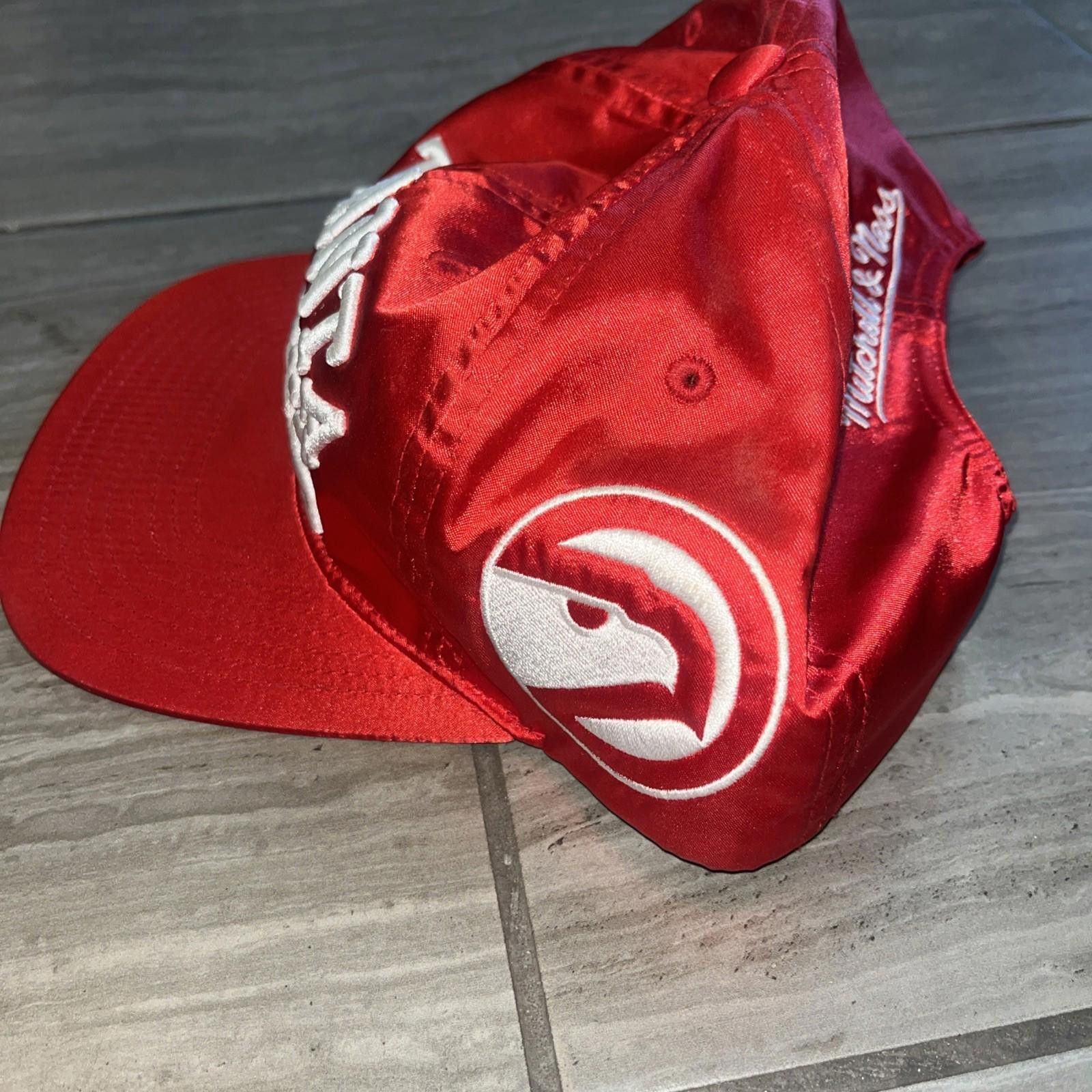 Mitchell & Ness Mitchell Ness Metallic Red Atlanta Hawks SnapBack Hat Size ONE SIZE - 2 Thumbnail