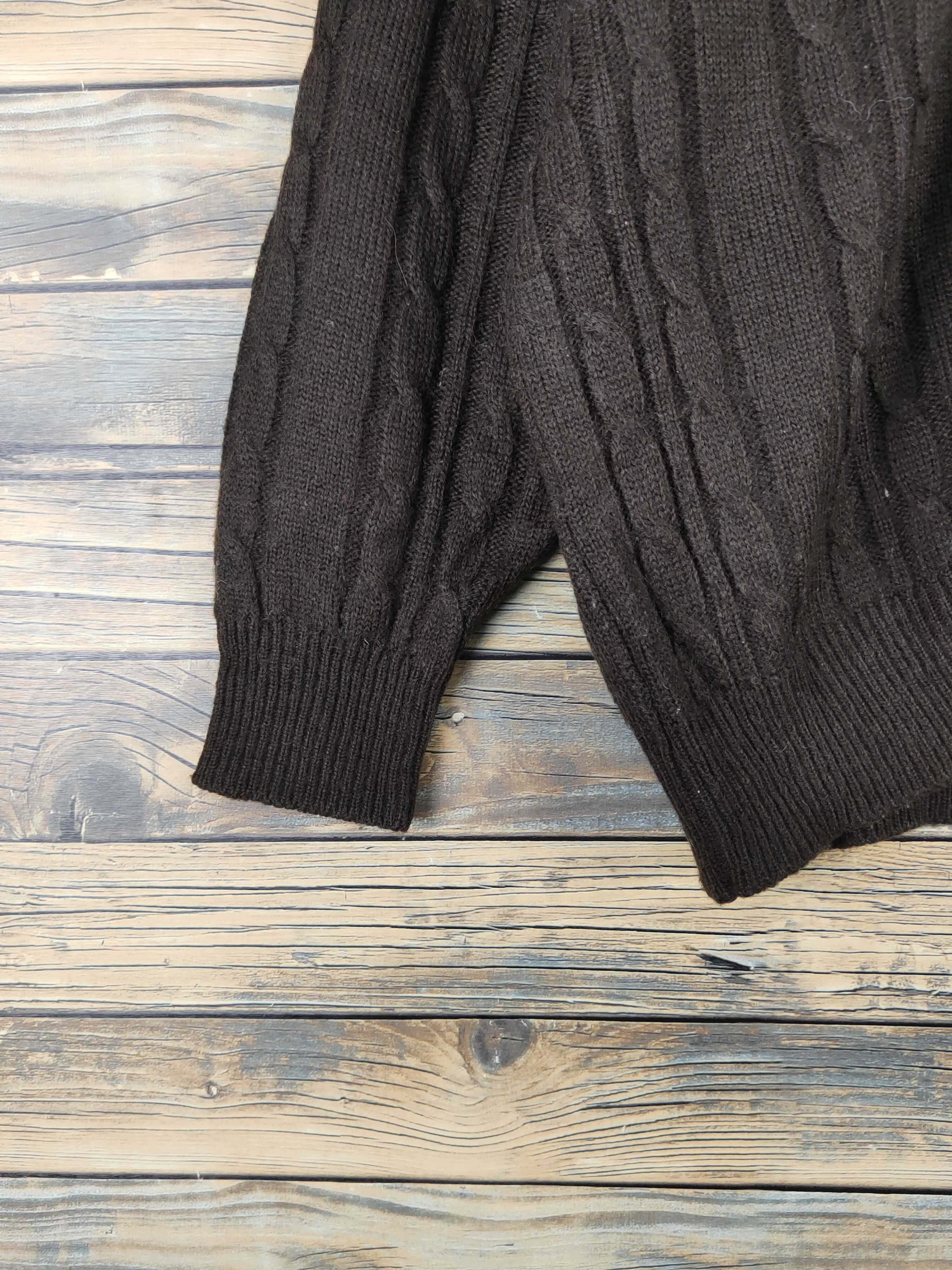 Vintage Japanese Brand Dark Brown knitwear Cardigan #W1352 Size US L / EU 52-54 / 3 - 4 Thumbnail