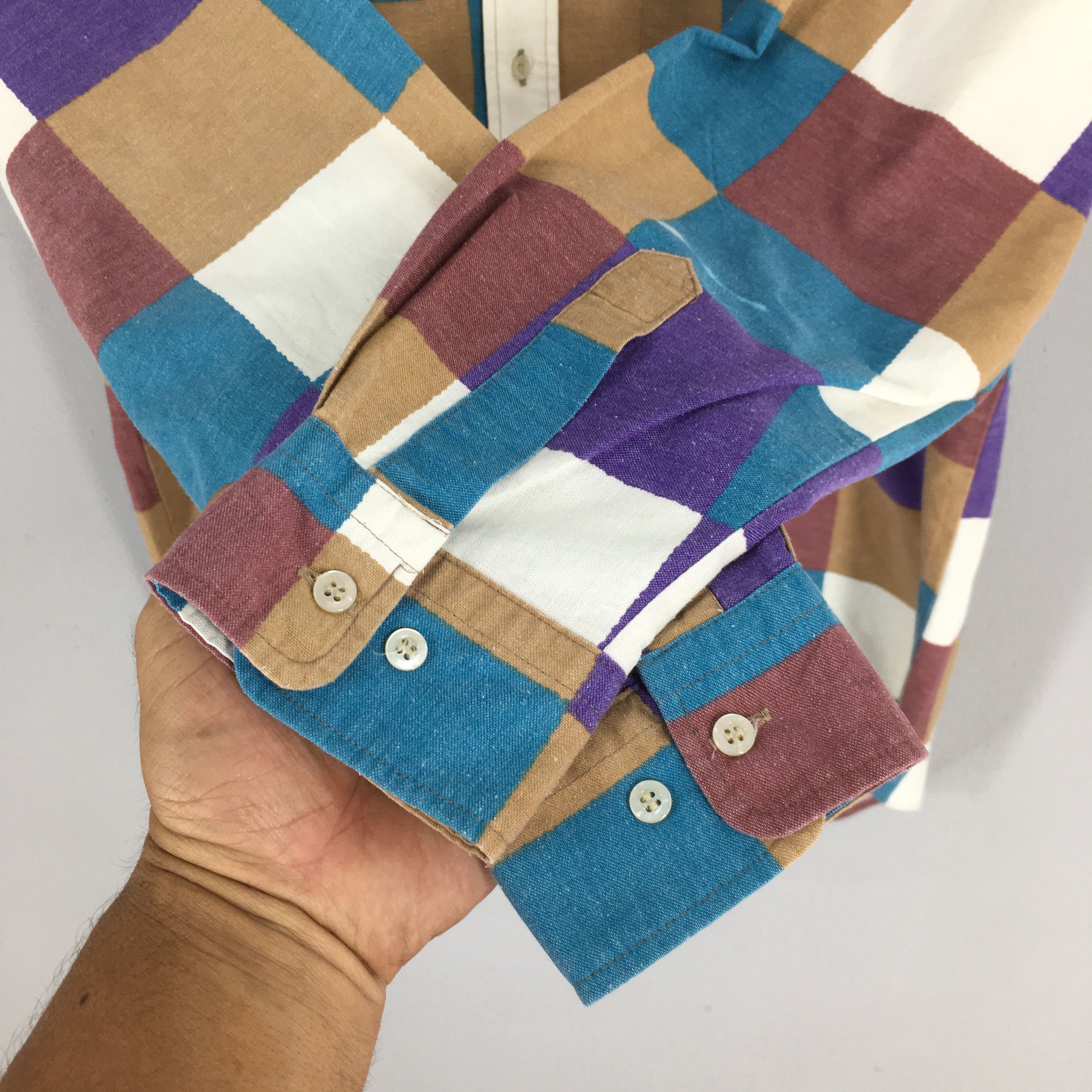 Vintage Vintage 1980s Macba Tros Plaid Checkered Flannel Large Size US L / EU 52-54 / 3 - 4 Thumbnail