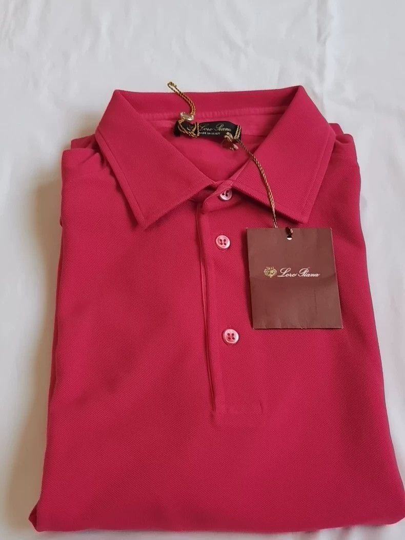 Loro Piana LORO PIANA Watermelon red short sleeves Size US S / EU 44-46 / 1 - 2 Thumbnail