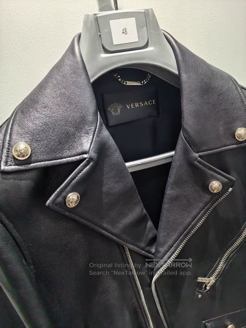 Versace Versace Heavy motorcycle men's leather jacket Size US M / EU 48-50 / 2 - 2 Thumbnail