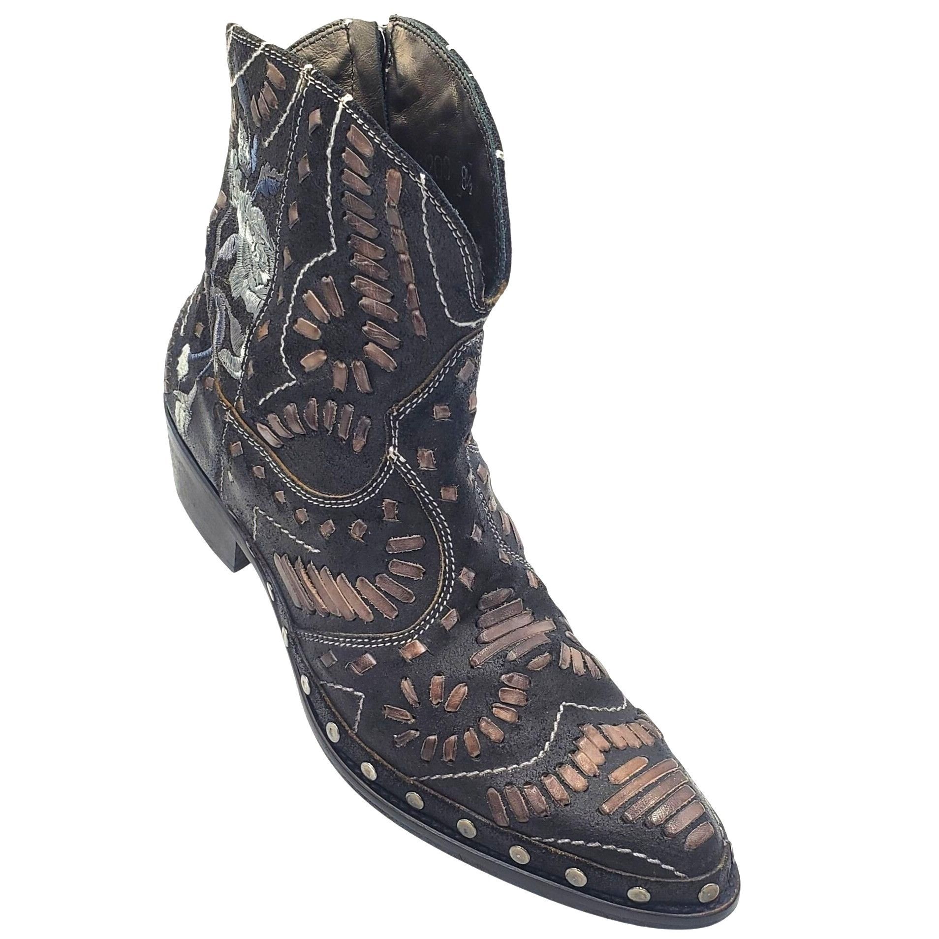 Mark Nason Italy Mark Nason Women's size 8.5 Black Leather distressed W Size US 8.5 / IT 38.5 - 11 Thumbnail