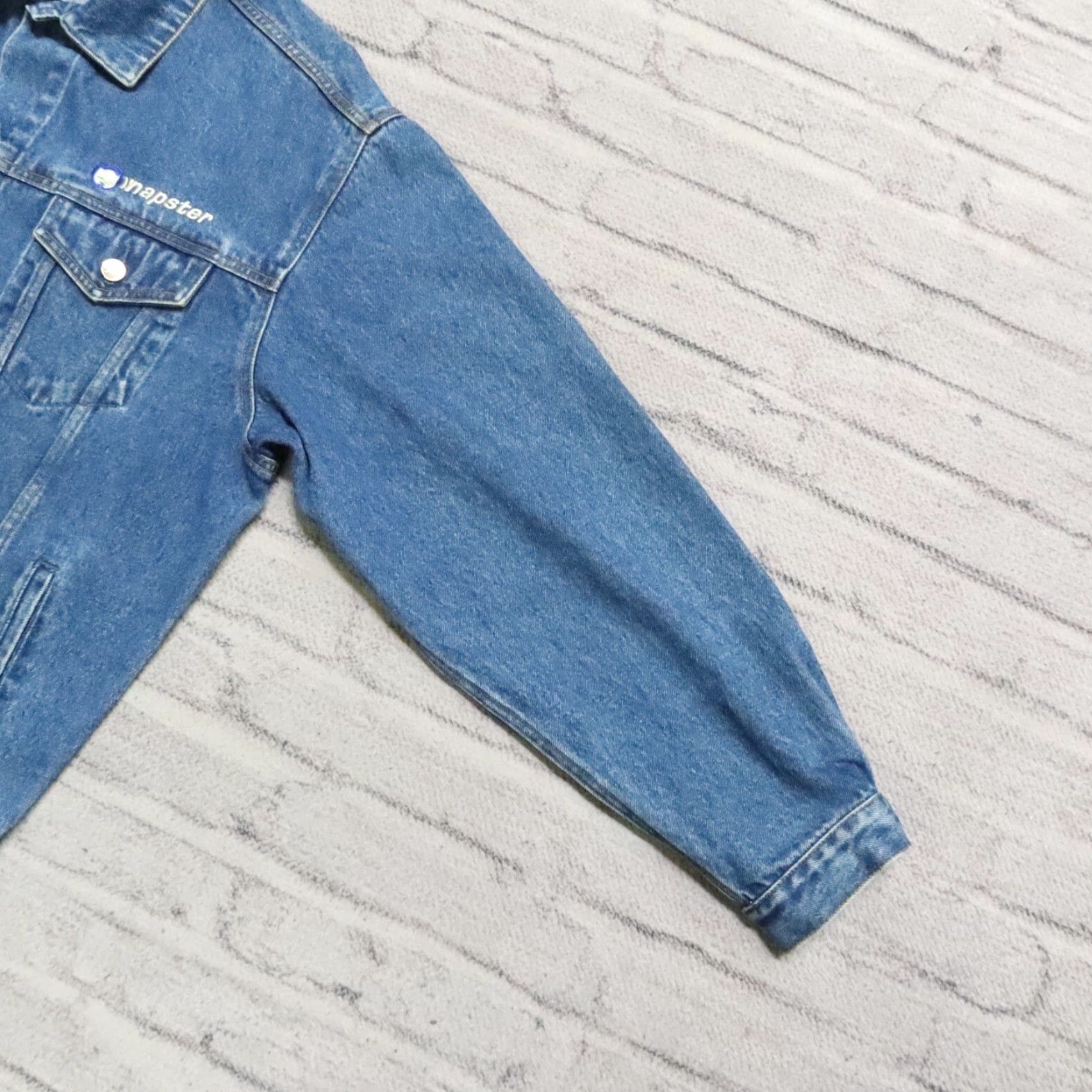 Port Authority VINTAGE Napster Denim Trucker Jacket - 90s Rare Blue L Mens Jacket Size US L / EU 52-54 / 3 - 5 Thumbnail