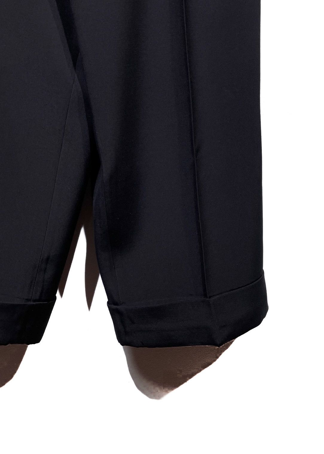 JW Anderson J.W. Anderson Black Pleated Cropped Trousers Size US 38 / EU 54 - 3 Thumbnail
