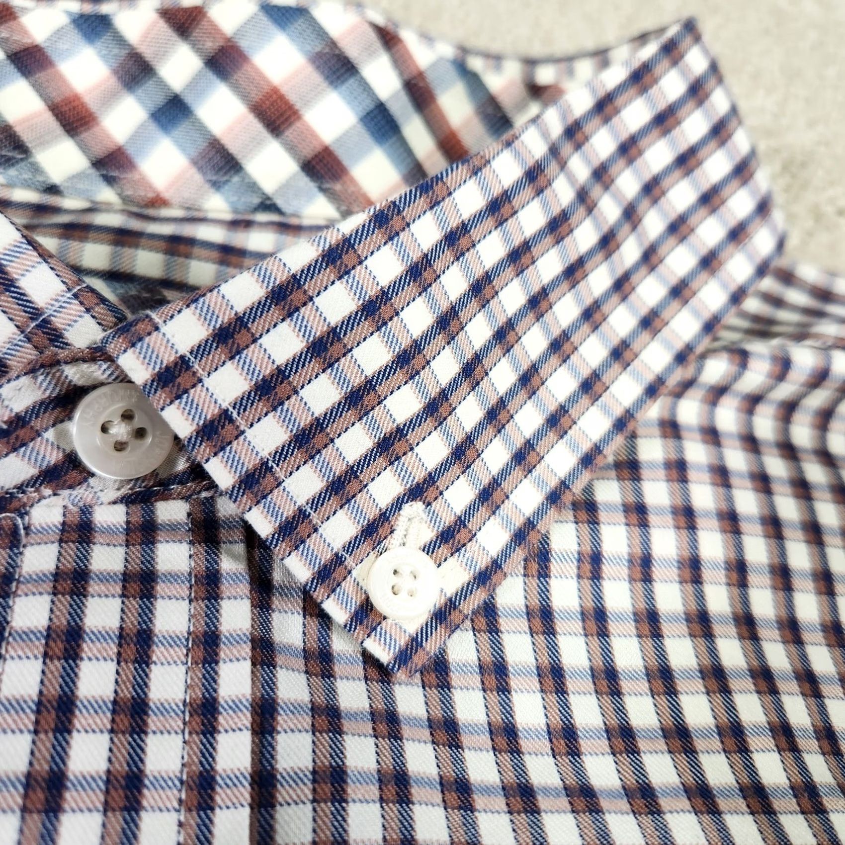 Johnston & Murphy Johnston And Murphy Shirt Men XL Performance Button Gingham Check Flip Cuff Multicolor Size US XL / EU 56 / 4 - 2 Thumbnail