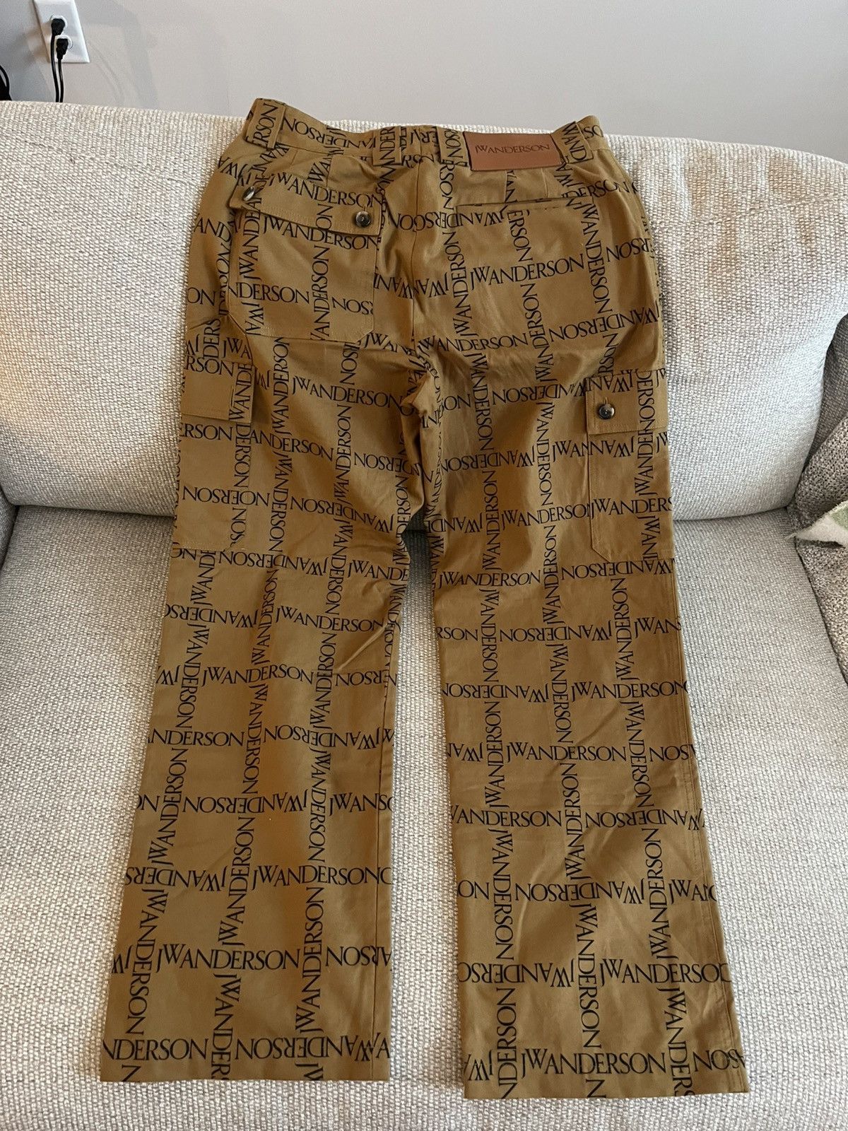 JW Anderson JW Anderson L40814 Men’s Tobacco Straight Fit Mongram Cargos Size US 30 / EU 46 - 2 Thumbnail