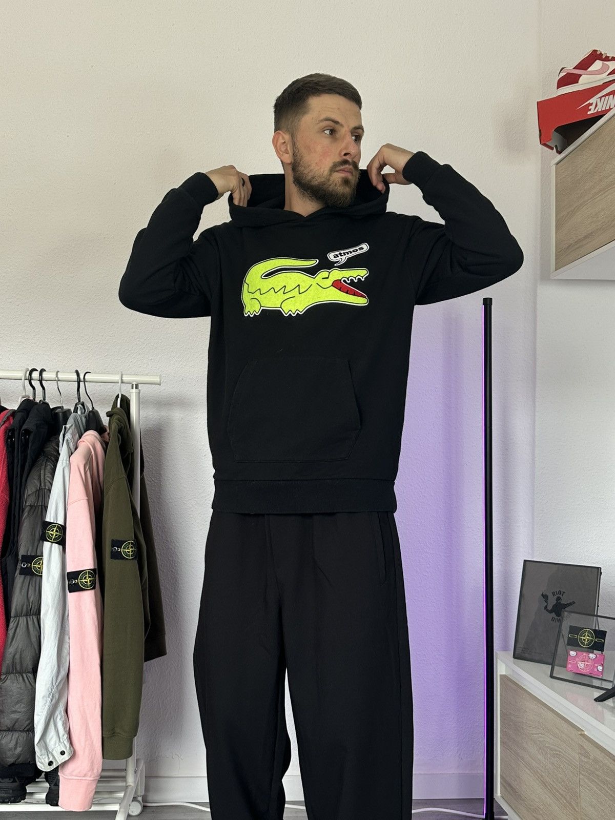 Lacoste × atmos Lacoste L!VE x Atmos Hoodie,Made in Japan, Rare Sample Size US S / EU 44-46 / 1 - 12 Thumbnail