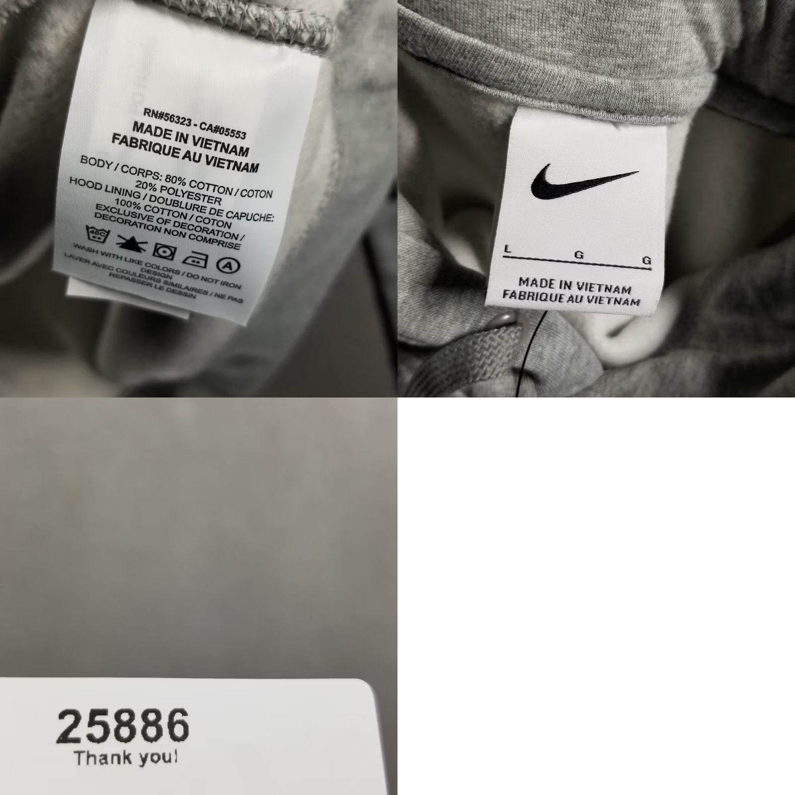 Nike Nike Hoodie Men Pullover Graphic Logo Hooded Sweatshirt L Gray Size US L / EU 52-54 / 3 - 8 Thumbnail