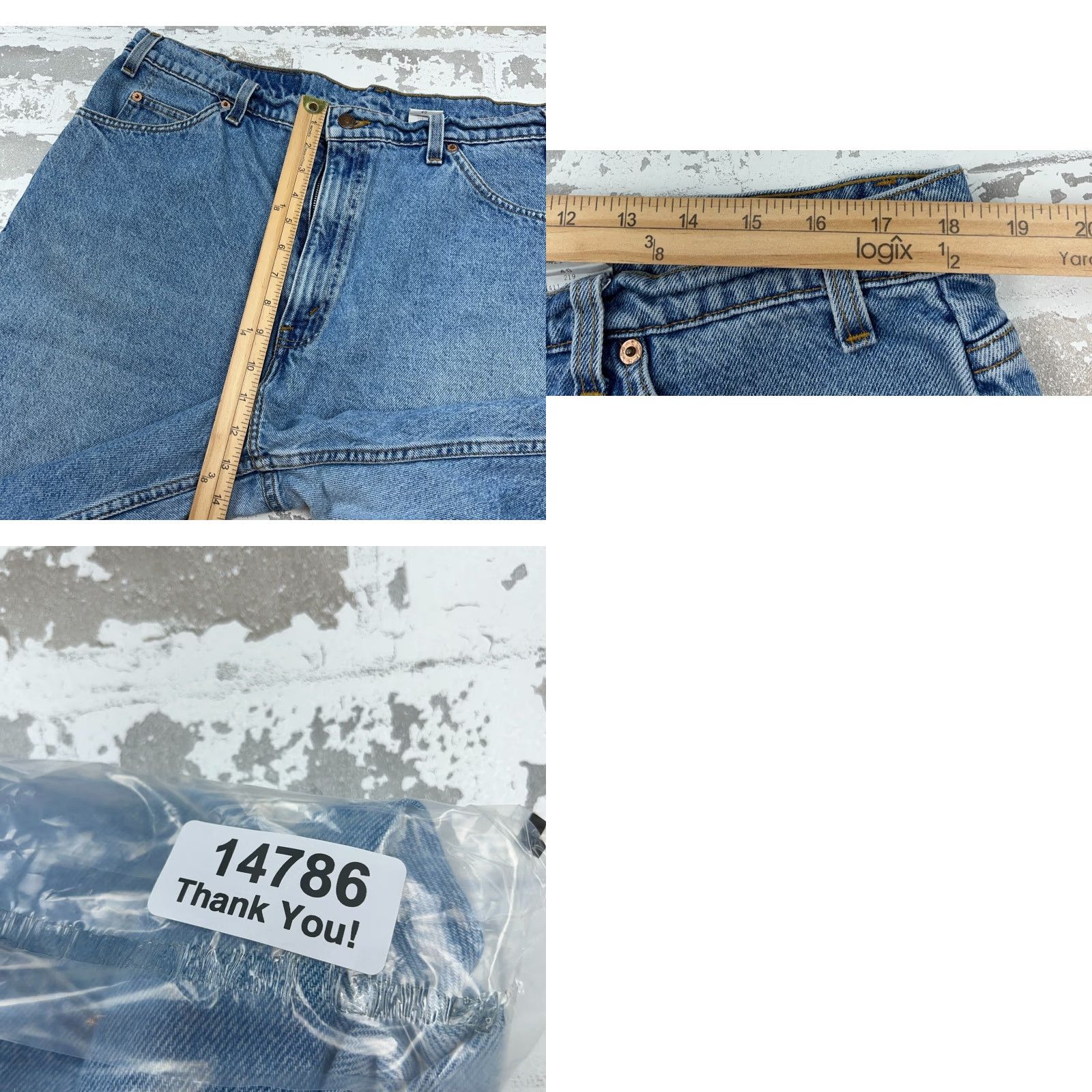 Levi's VINTAGE Levi's Shorts Men 40 550 Relaxed Loose Fit Jorts Baggy 90s Y2K Orange Tab Denim Blue 5-Pocket Mens Regular 100% Cotton Jeans Shorts Size US 40 / EU 56 - 9 Thumbnail