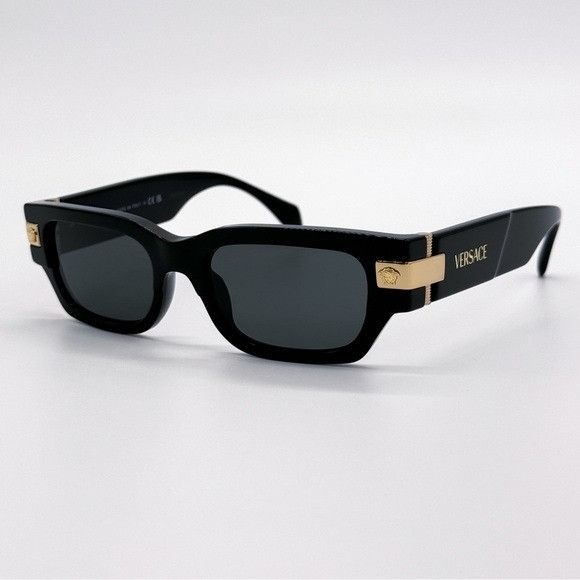Versace NEW VERSACE VE4465 GB1/87 SQUARE MOD 4465 BLACK VE4465 GB187 Size ONE SIZE - 4 Thumbnail