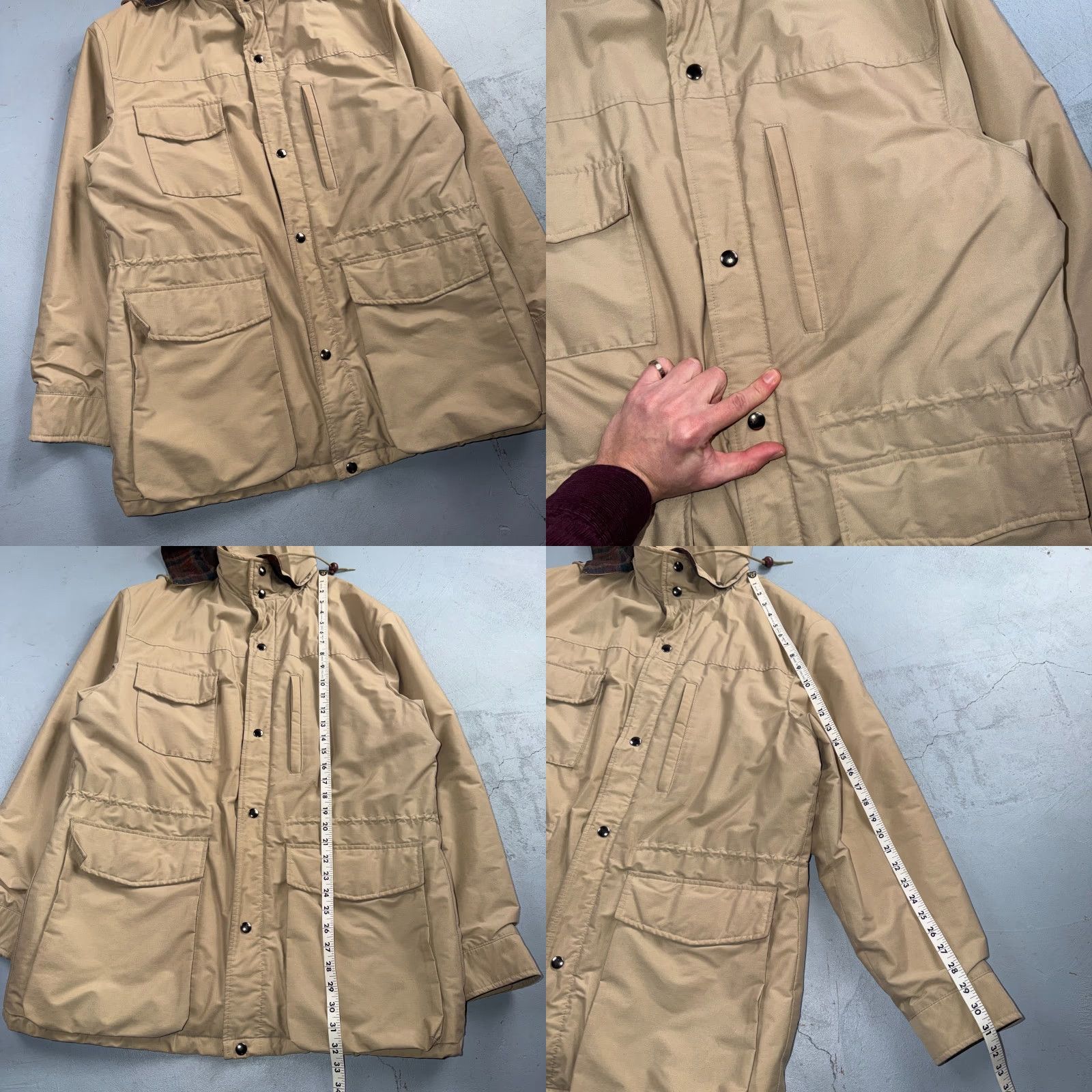 Pendleton VINTAGE Pendleton Jacket Coat USA Tan Beige Thinsulate Wool L Mid-Length Cinch Waist Men Size L Size US L / EU 52-54 / 3 - 8 Thumbnail