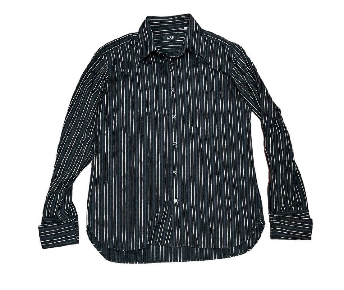 Yohji Yamamoto TAX FREE 🇺🇸 yohji yamamoto a.a.r striped button up shirt Size US L / EU 52-54 / 3 - 1 Thumbnail