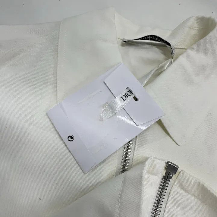 Other Dior White Casual Short Sleeve Zip Shirt 0079-2507 Size S / US 4 / IT 40 - 6 Thumbnail